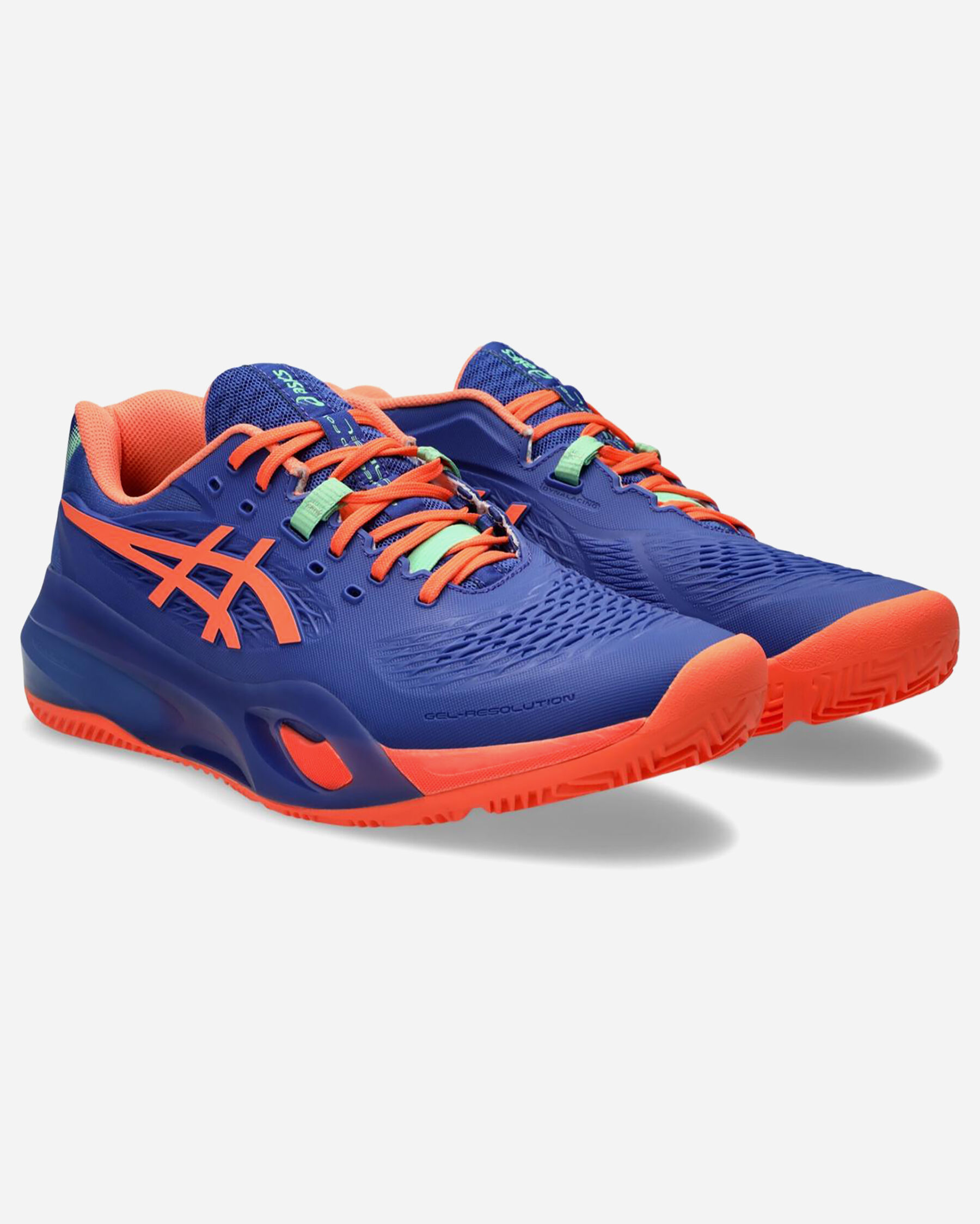 asics GEL-RESOLUTION X 25.5 2Eネイビー/オレンジ Gel-resolution X Padel Erkek Mavi Tenis Ayakkabısı 1041A492-402