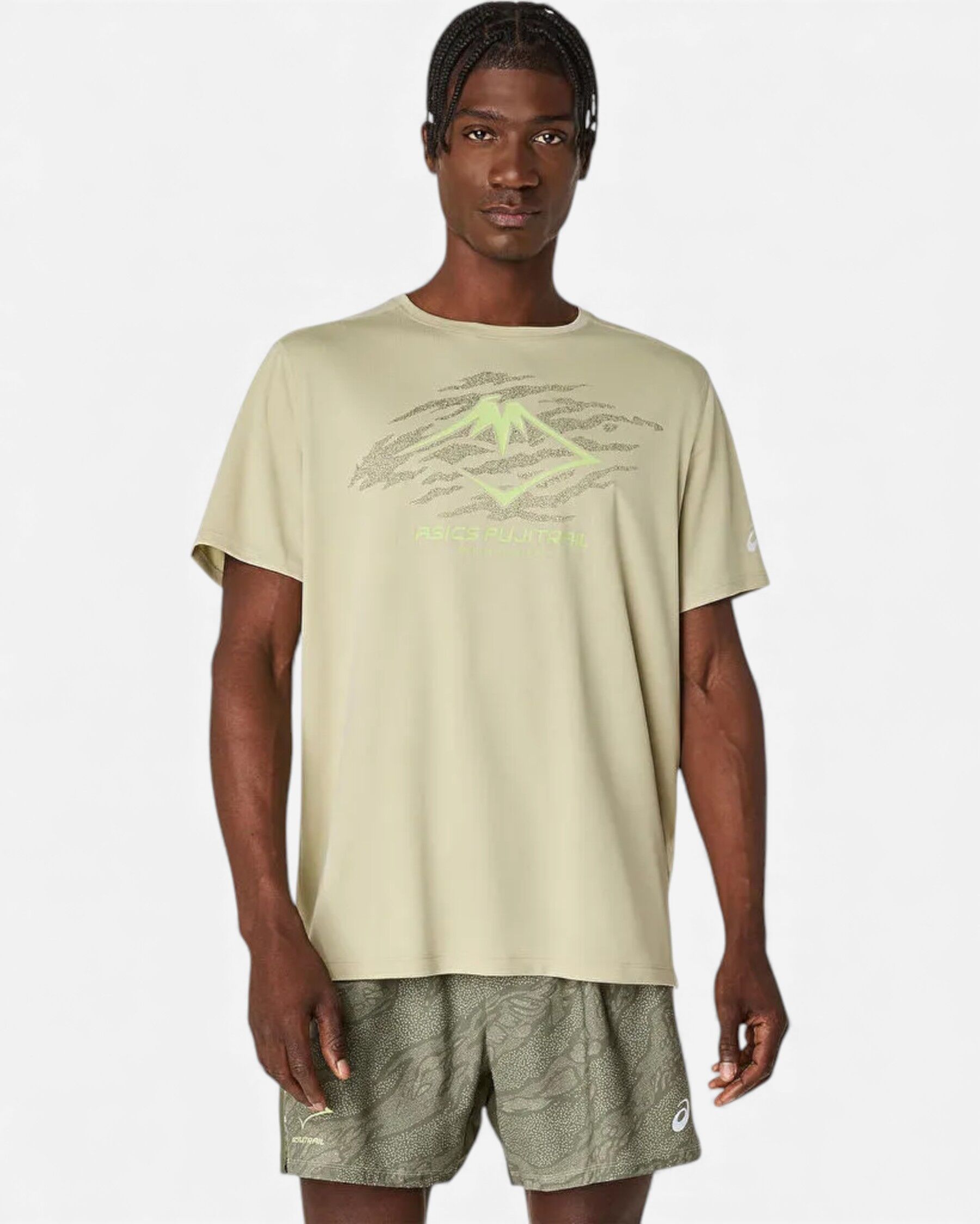 Fujitrail Logo Ss Top Erkek Yeşil Kısa Kollu Tshirt 2011D390-300
