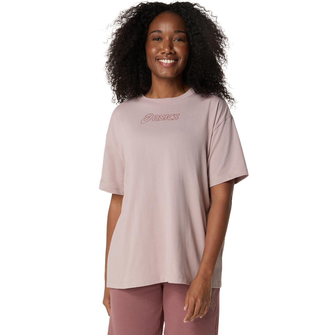 Asics Logo Tee Kadın Pembe Kısa Kollu Tshirt 2032C843-702