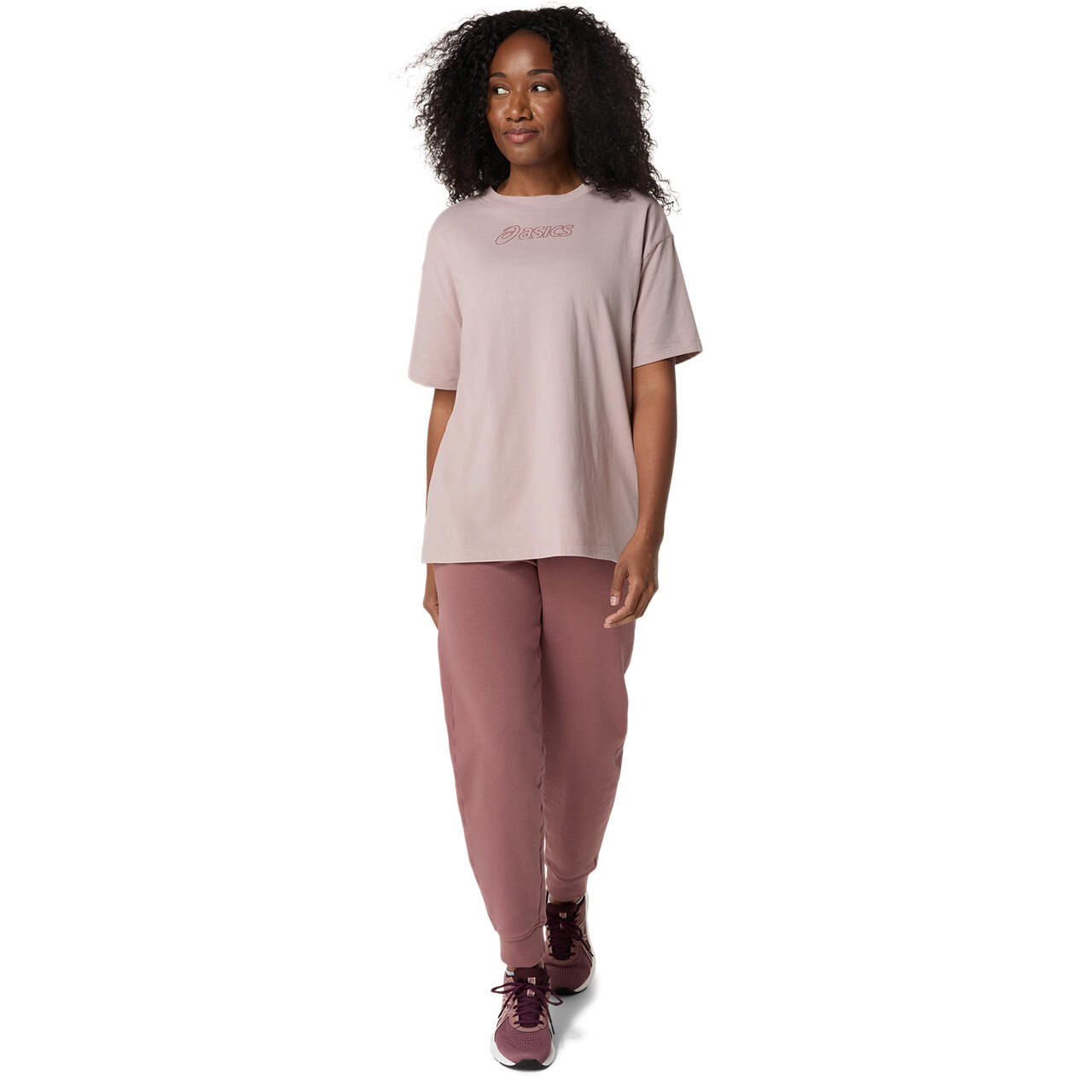 Asics Logo Tee Kadın Pembe Kısa Kollu Tshirt 2032C843-702