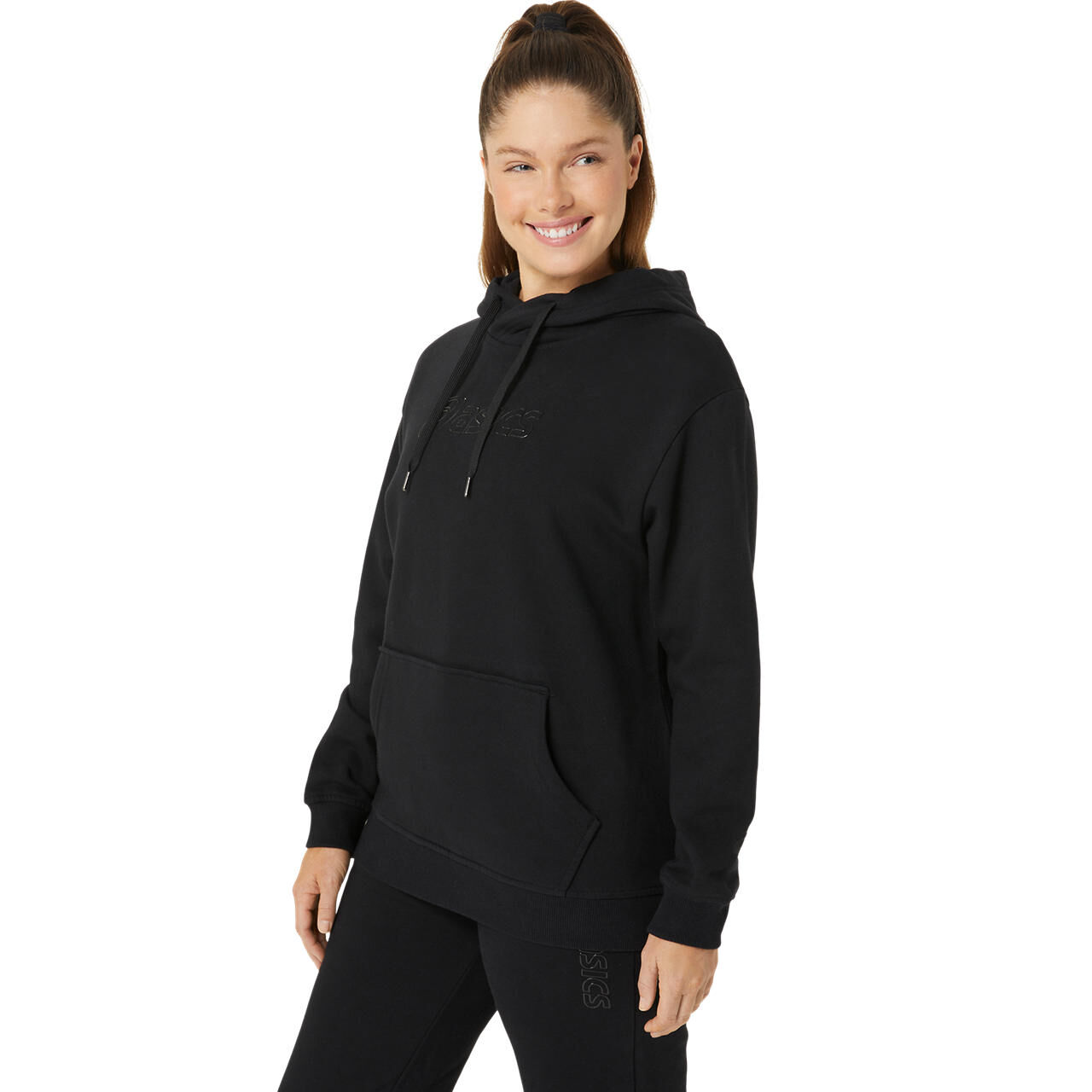 Asics Logo Oth Hoodie Kadın Siyah Sweatshirt 2032C845-002 Asics Logo Oth Hoodie Kadın Siyah Sweatshirt 2032C845-002