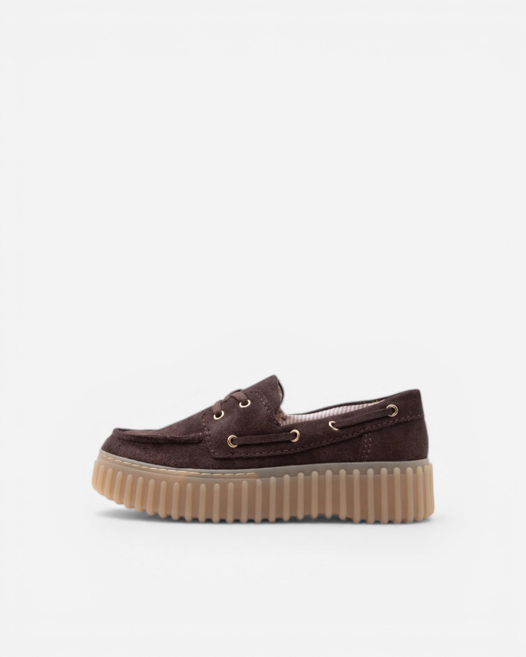 Resim Torhill Boat Dark Brown Suede
