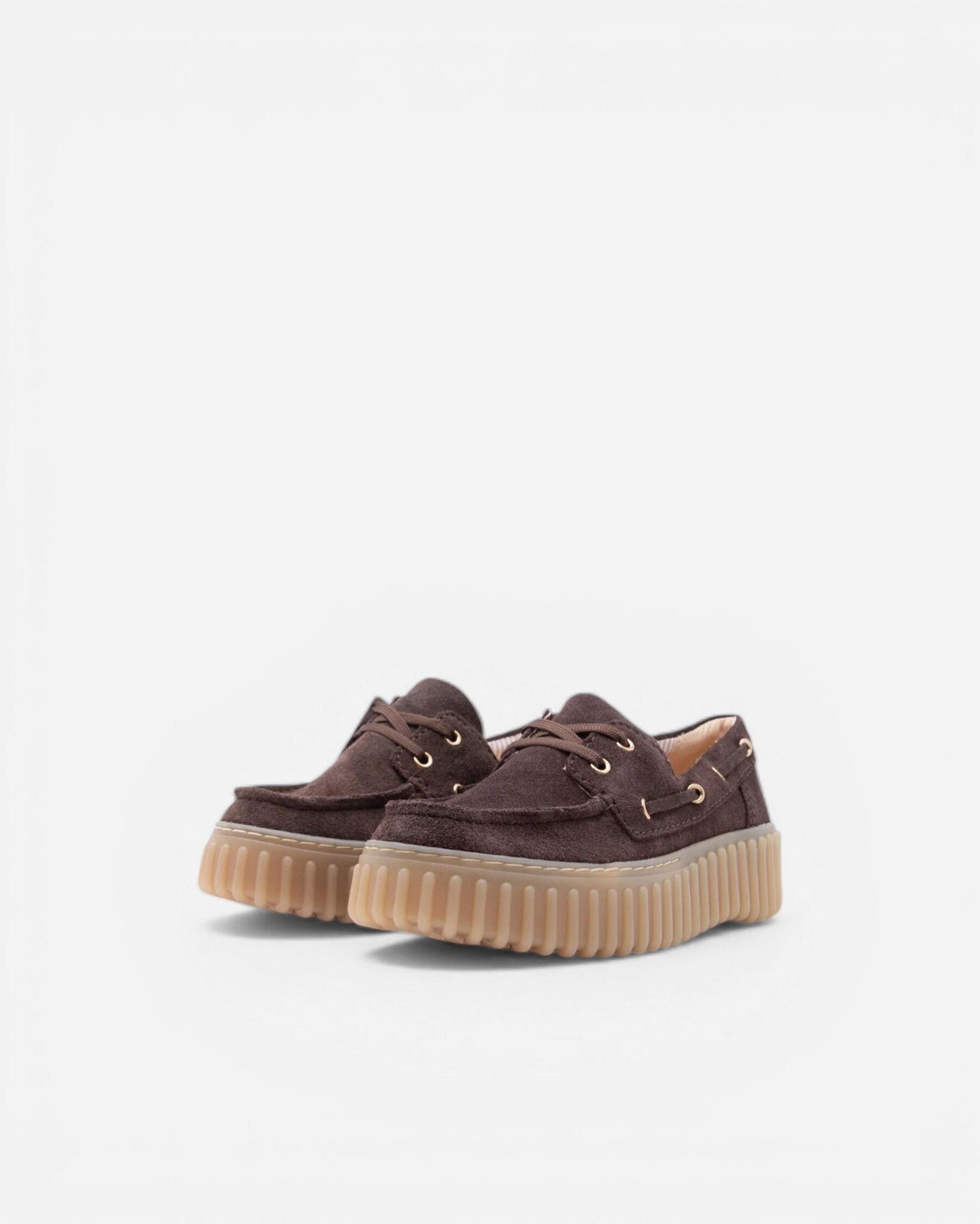 Resim Torhill Boat Dark Brown Suede