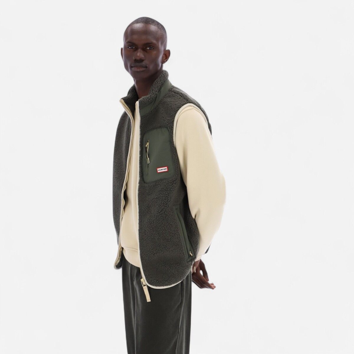 Westhill Borg Fleece Gilet Erkek Haki Yelek HARM0015252-KM
