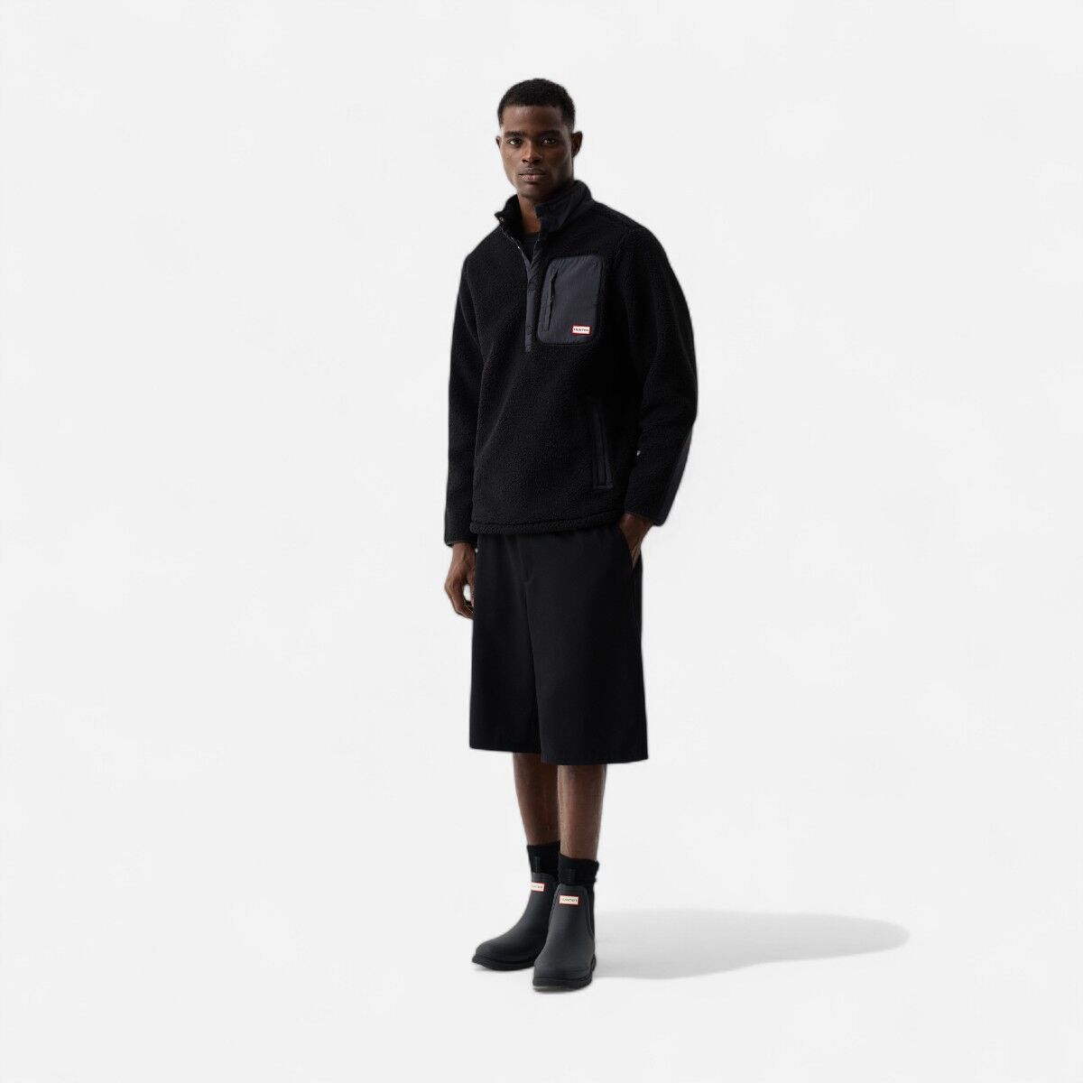 Resim Athol Half Zip Borg Fleece Jacket