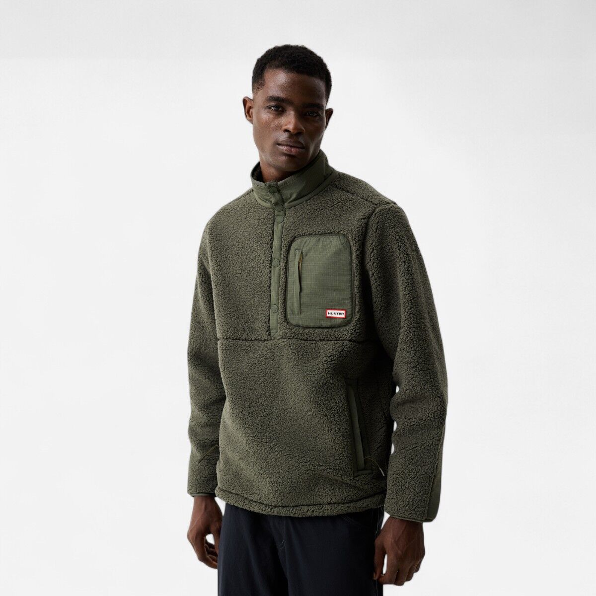 Resim Athol Half Zip Borg Fleece Jacket