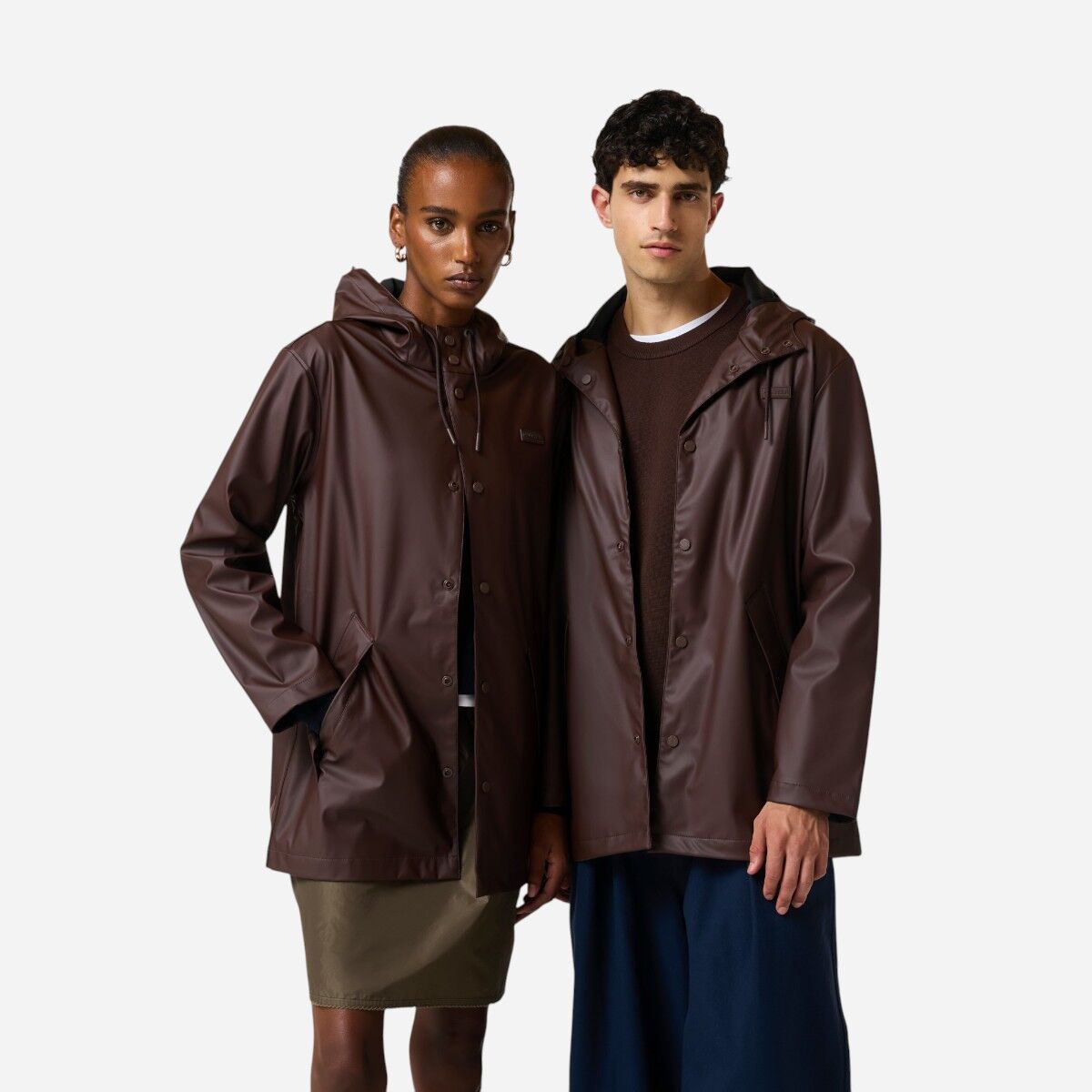 Resim Downpour Jo Unisex Kahverengi Yağmurluk