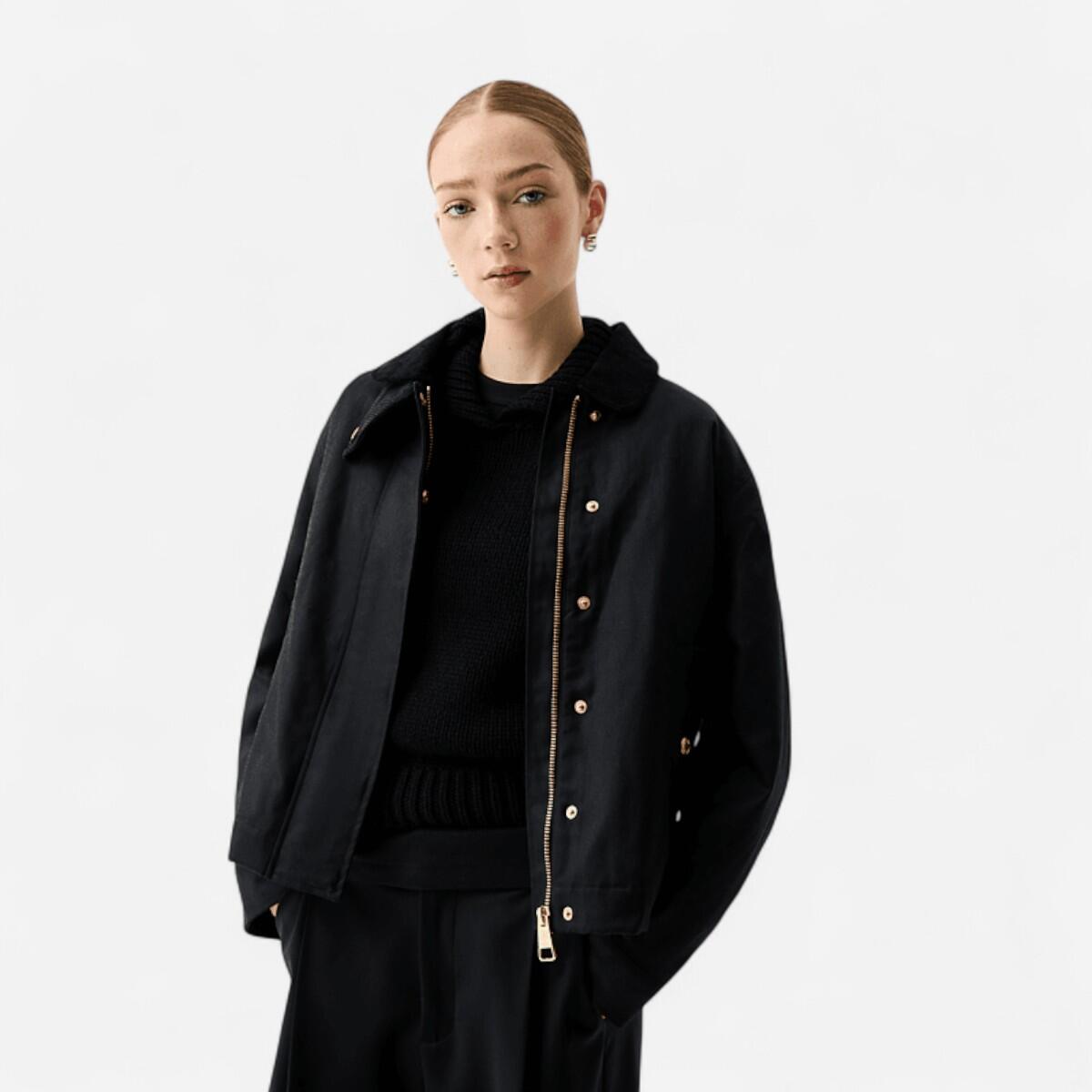 Resim Leith Oversized Waxed Jacket