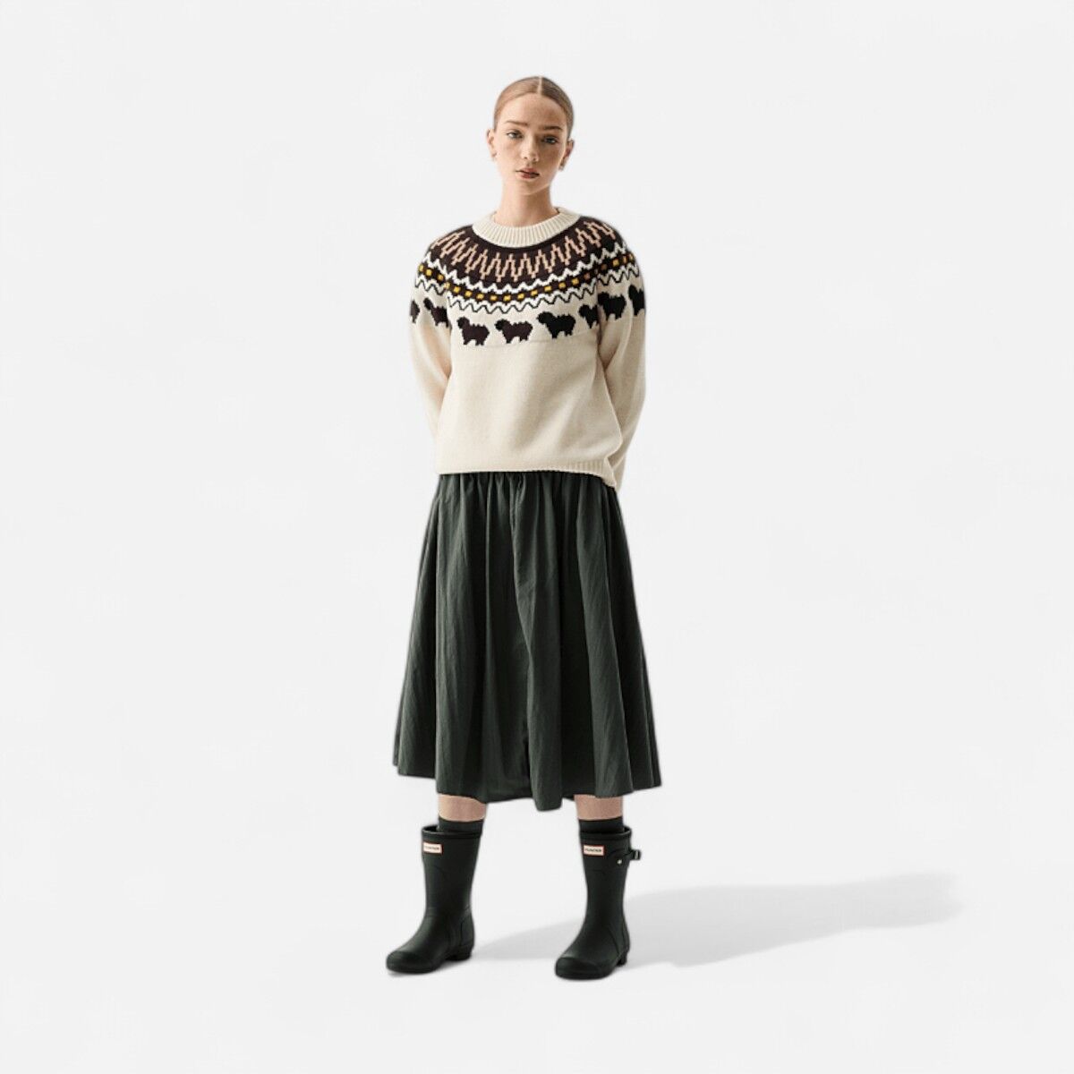 Resim Ashie Crew Fair Isle Knit