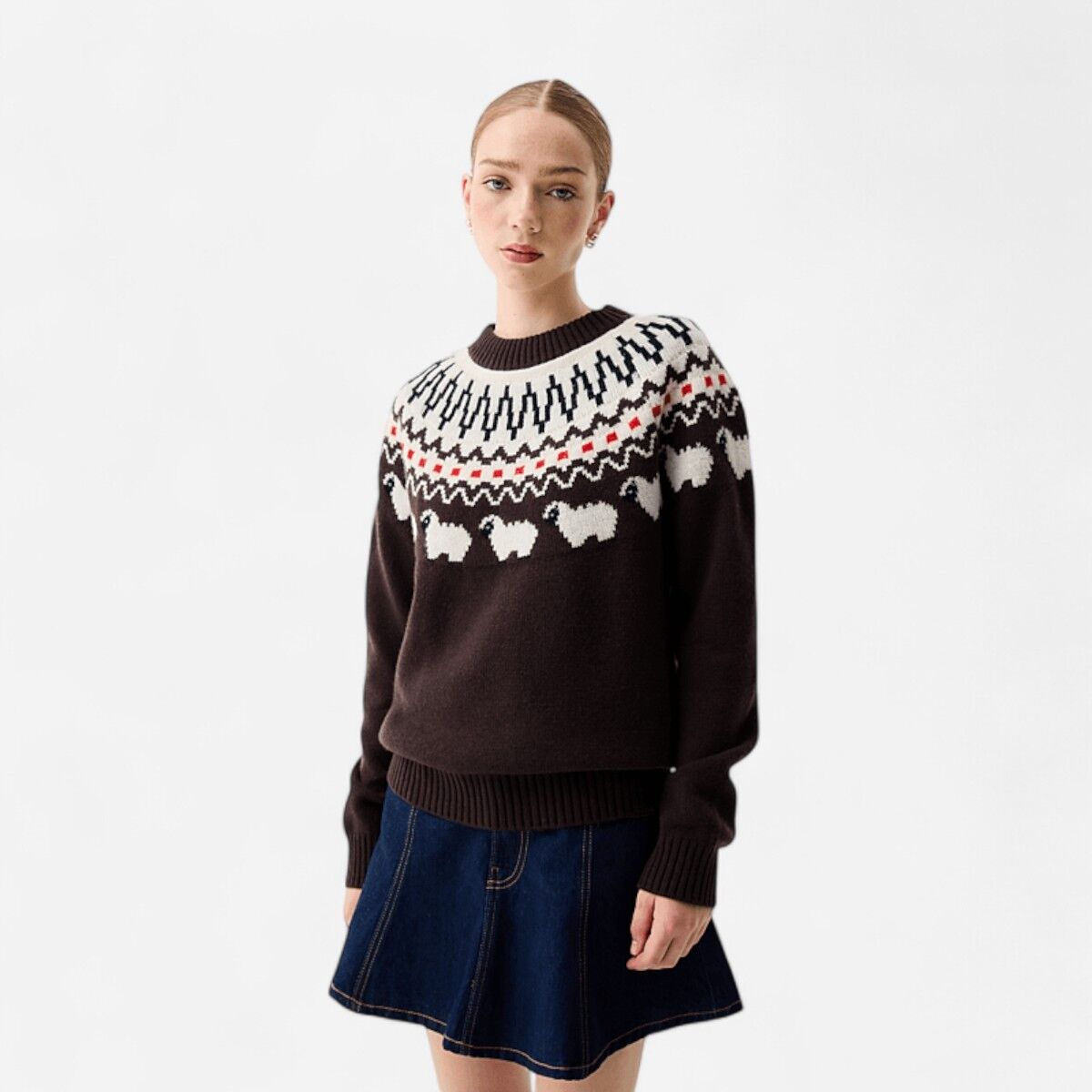 Resim Ashie Crew Fair Isle Knit