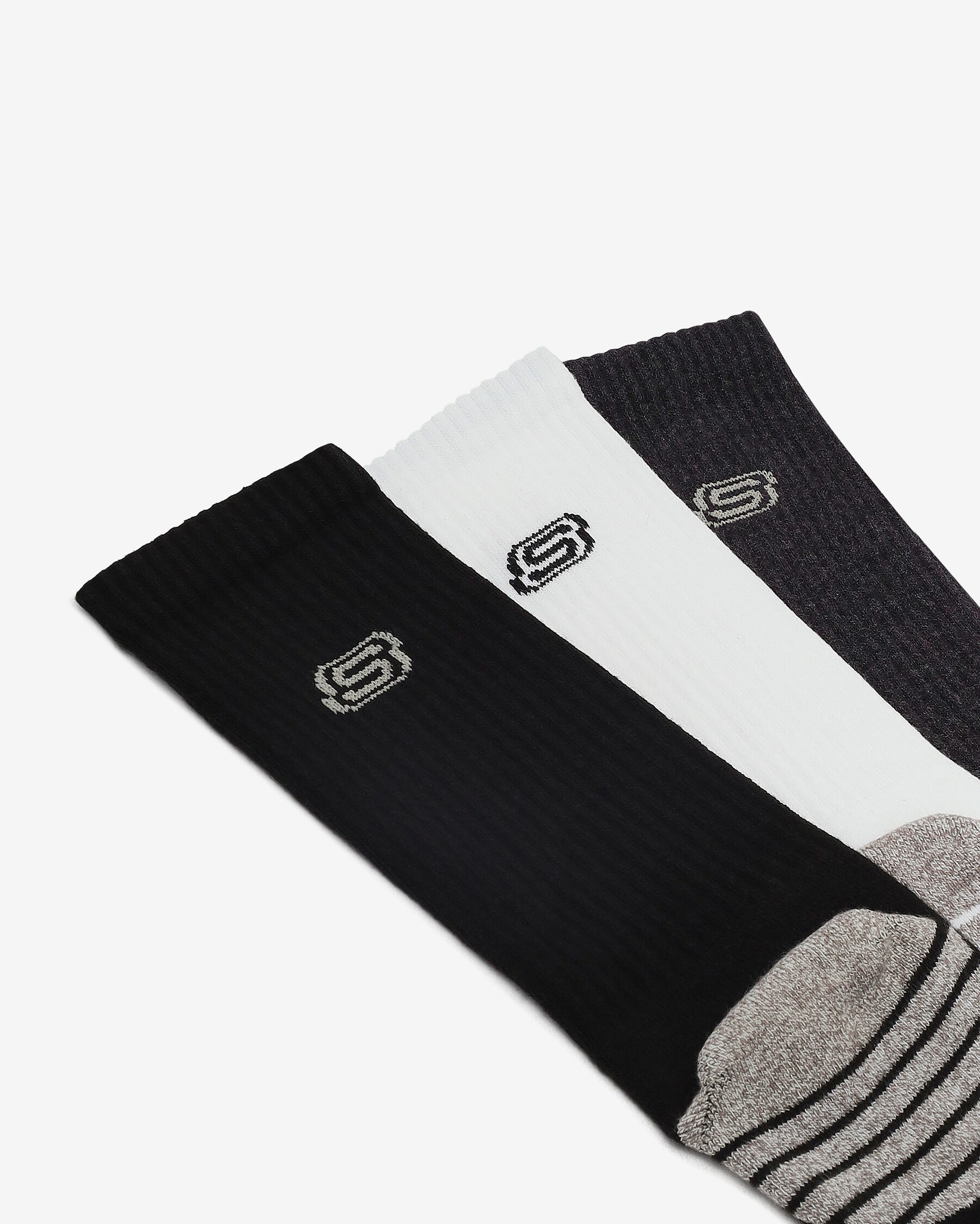 Resim 3'Lu Unisex Yarim Taban Destekli Crew Corap