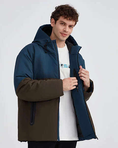 M Outerwear Padded Jacket Erkek Lacivert Mont S232059-405 M Outerwear Padded Jacket Erkek Lacivert Mont S232059-405