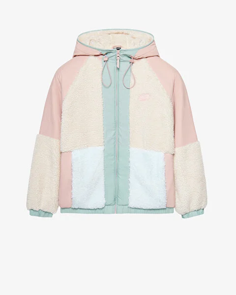 W Outdoor Fleece Full Zip Sherpa Kadın Pembe Mont S232311-0273