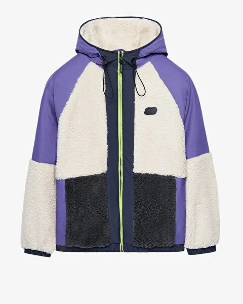 W Outdoor Fleece Full Zip Sherpa Kadın Mor Mont S232311-4198