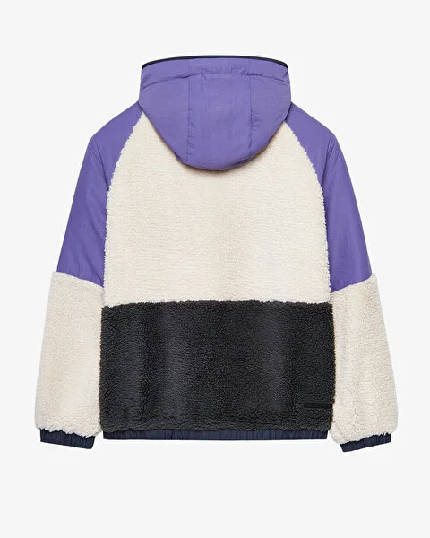W Outdoor Fleece Full Zip Sherpa Kadın Mor Mont S232311-4198
