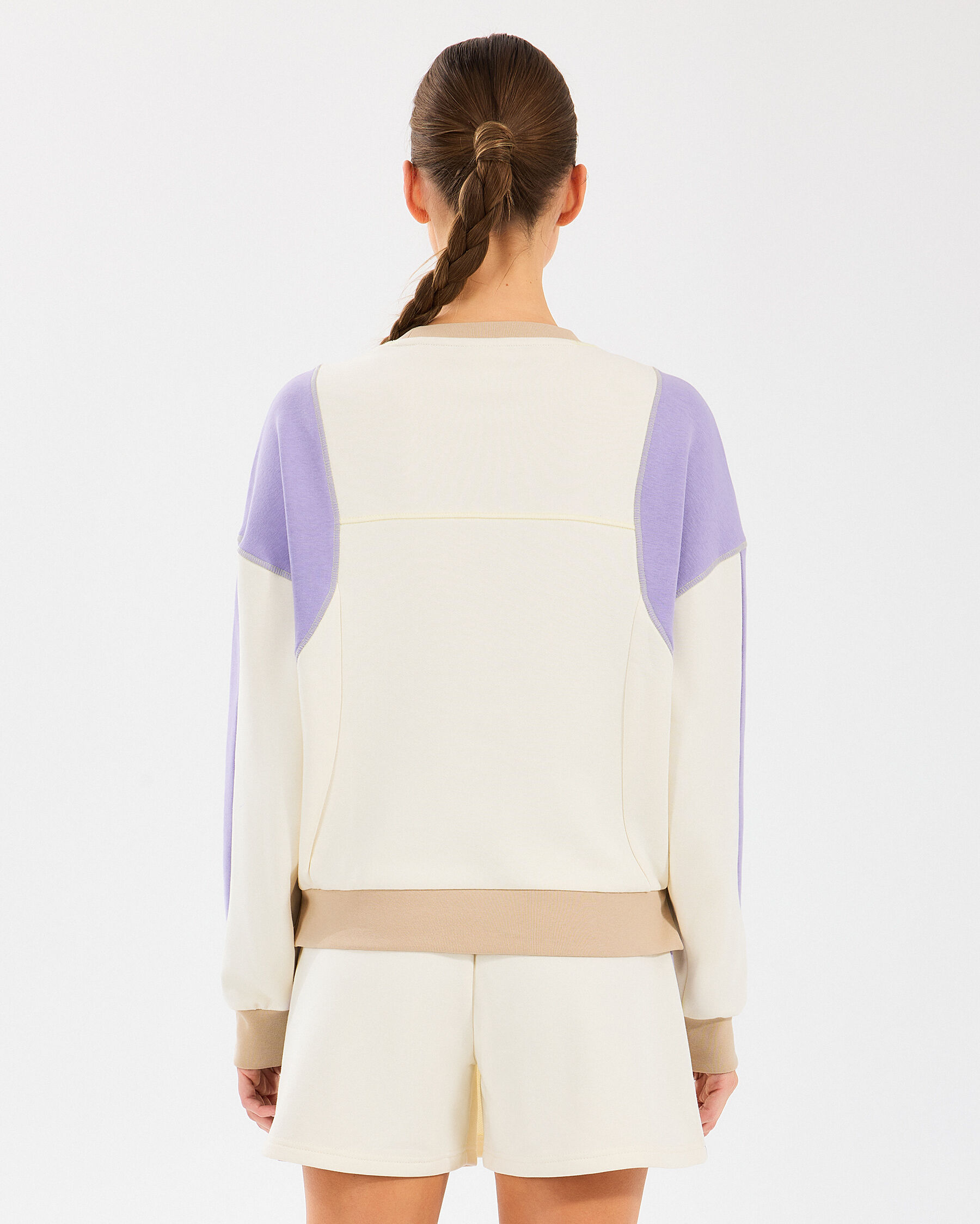 Resim W Diagonal Lw Fleece Crew Neck Sweatshirt