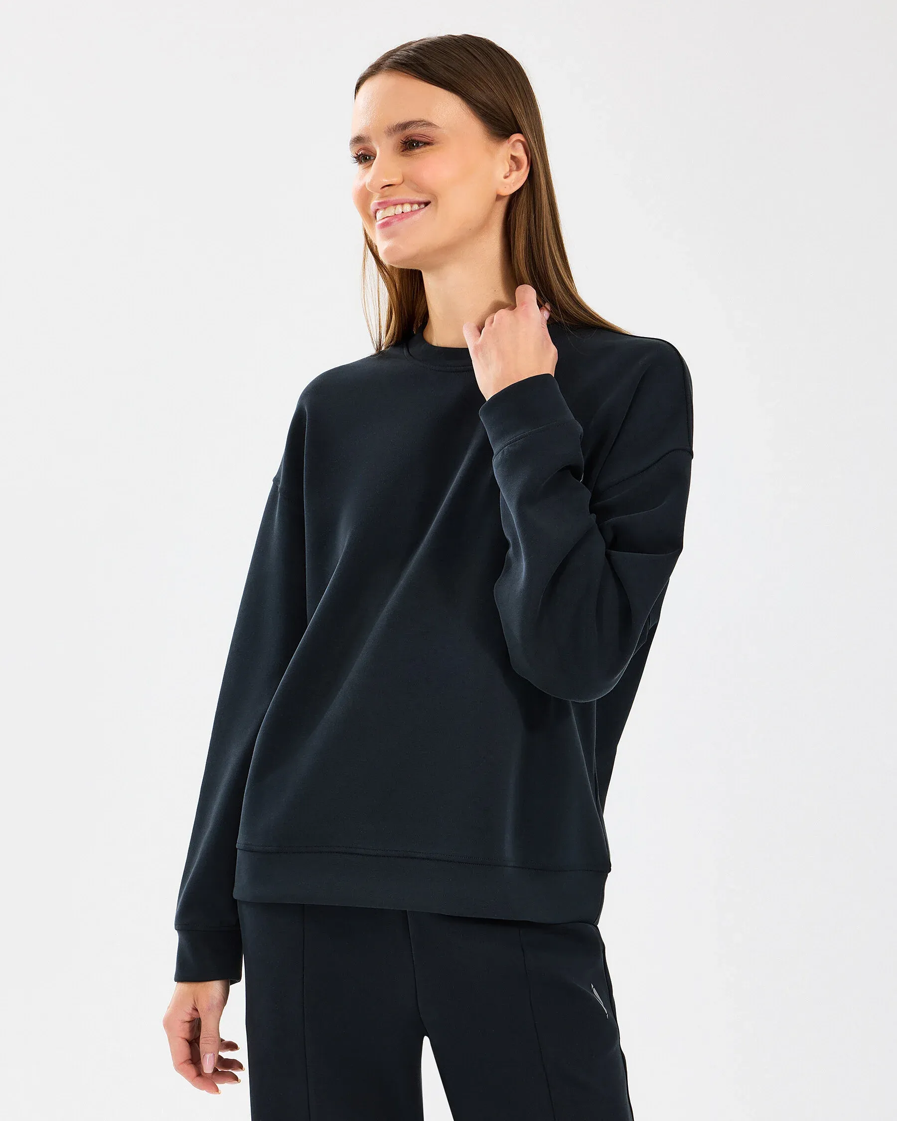 Resim W Lounge Loose Crew Neck Sweatshirt