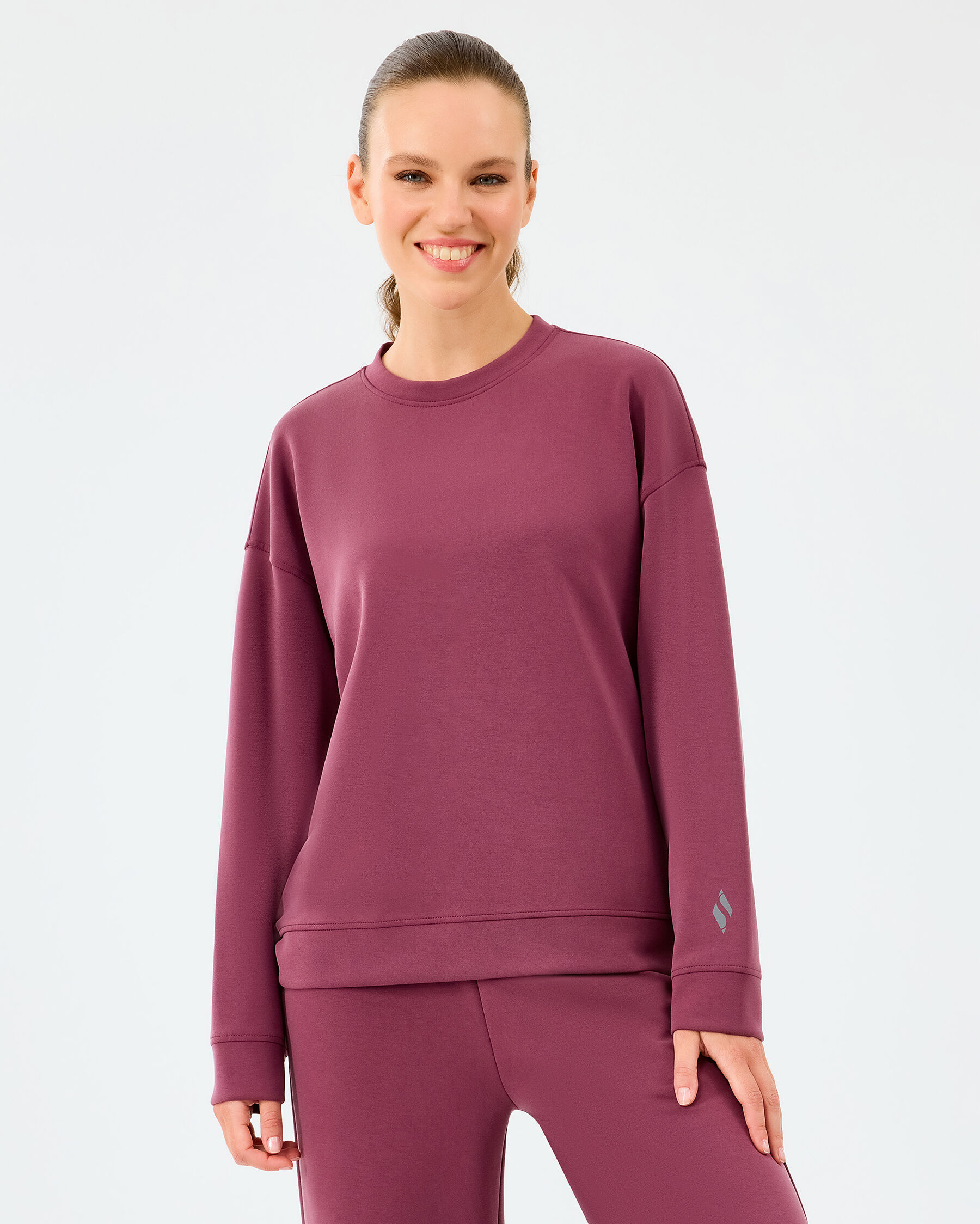 Resim W Lounge Loose Crew Neck Sweatshirt