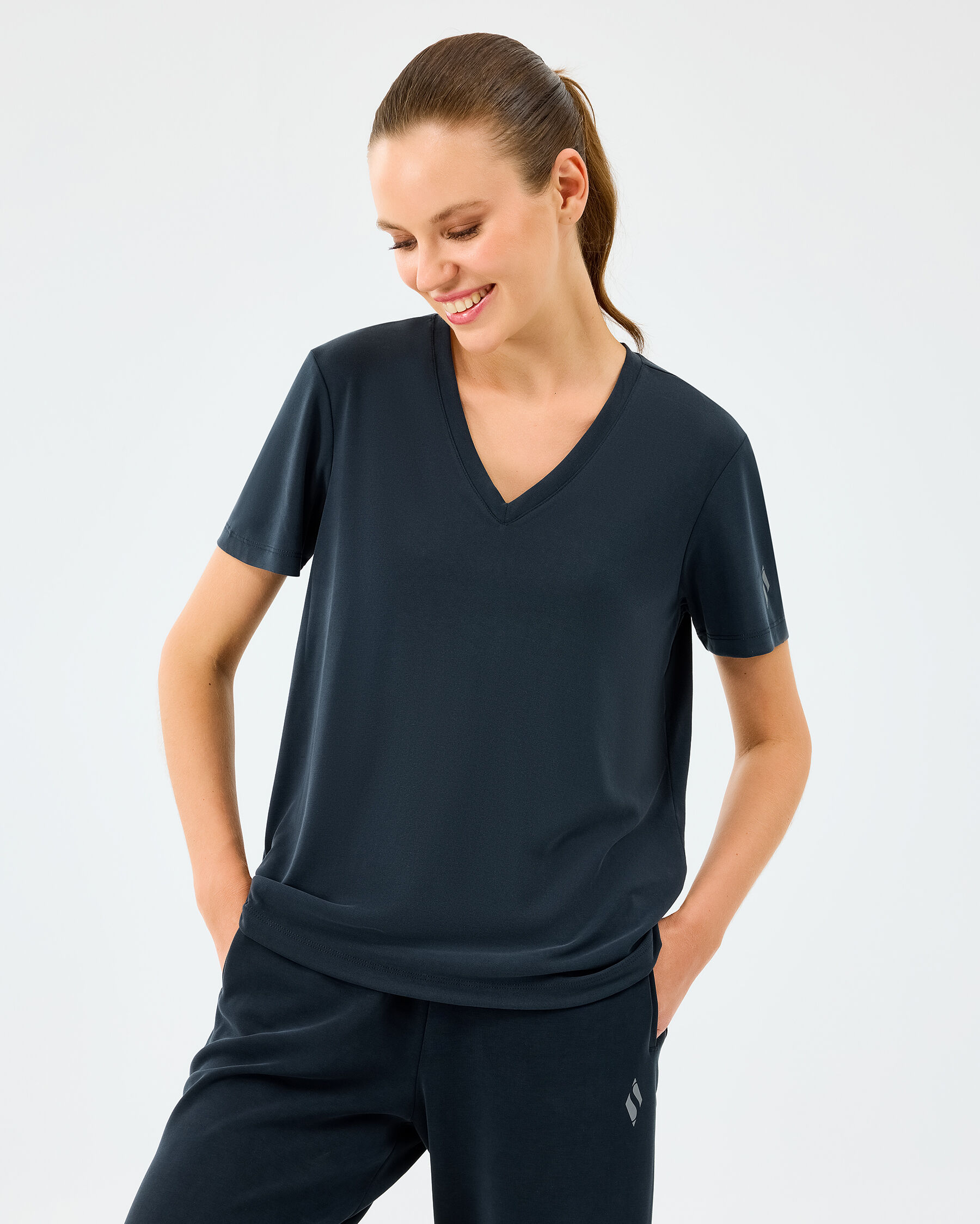 Resim W V Neck T-shirt