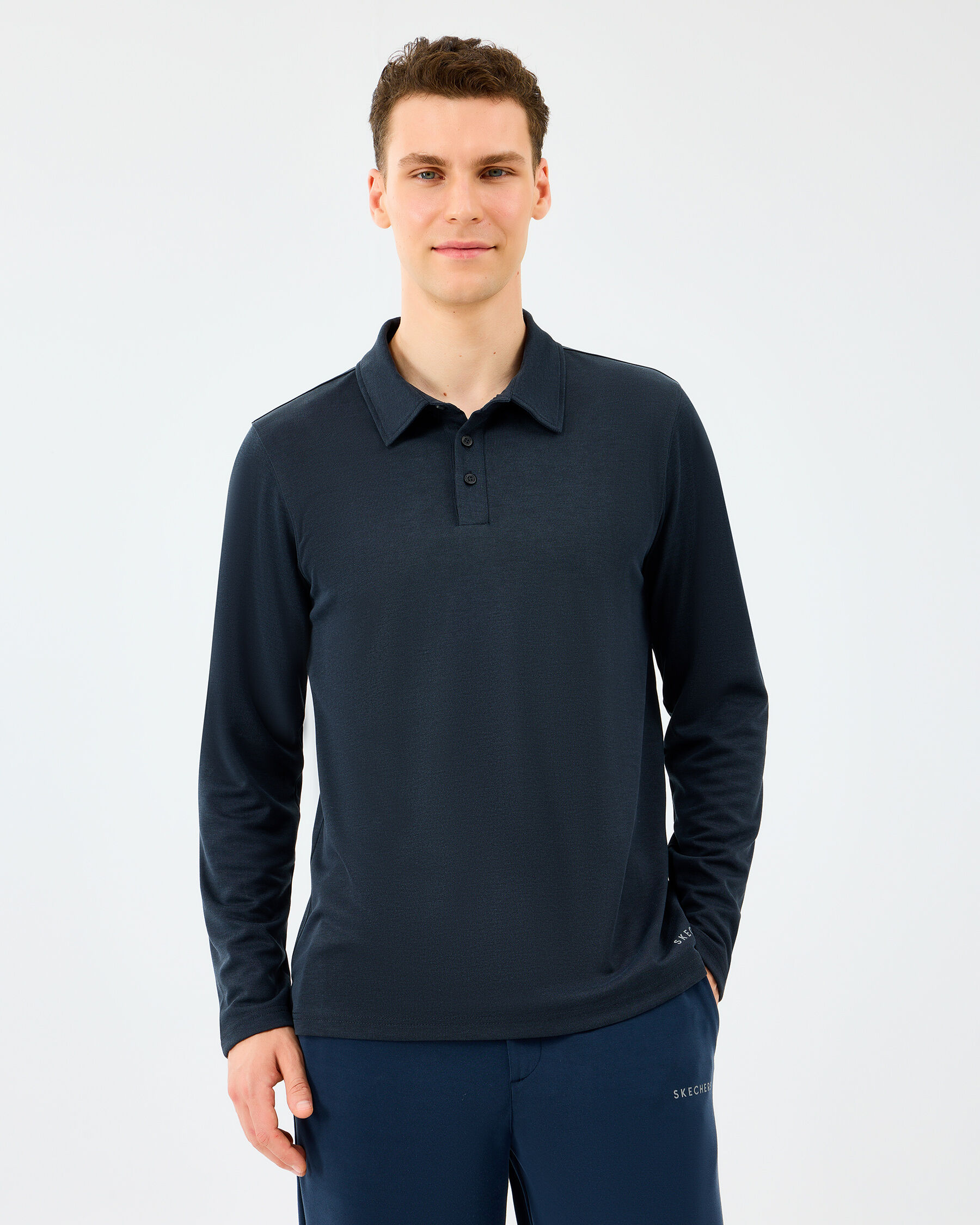 Resim M Long Sleeve Modal Polo Polo