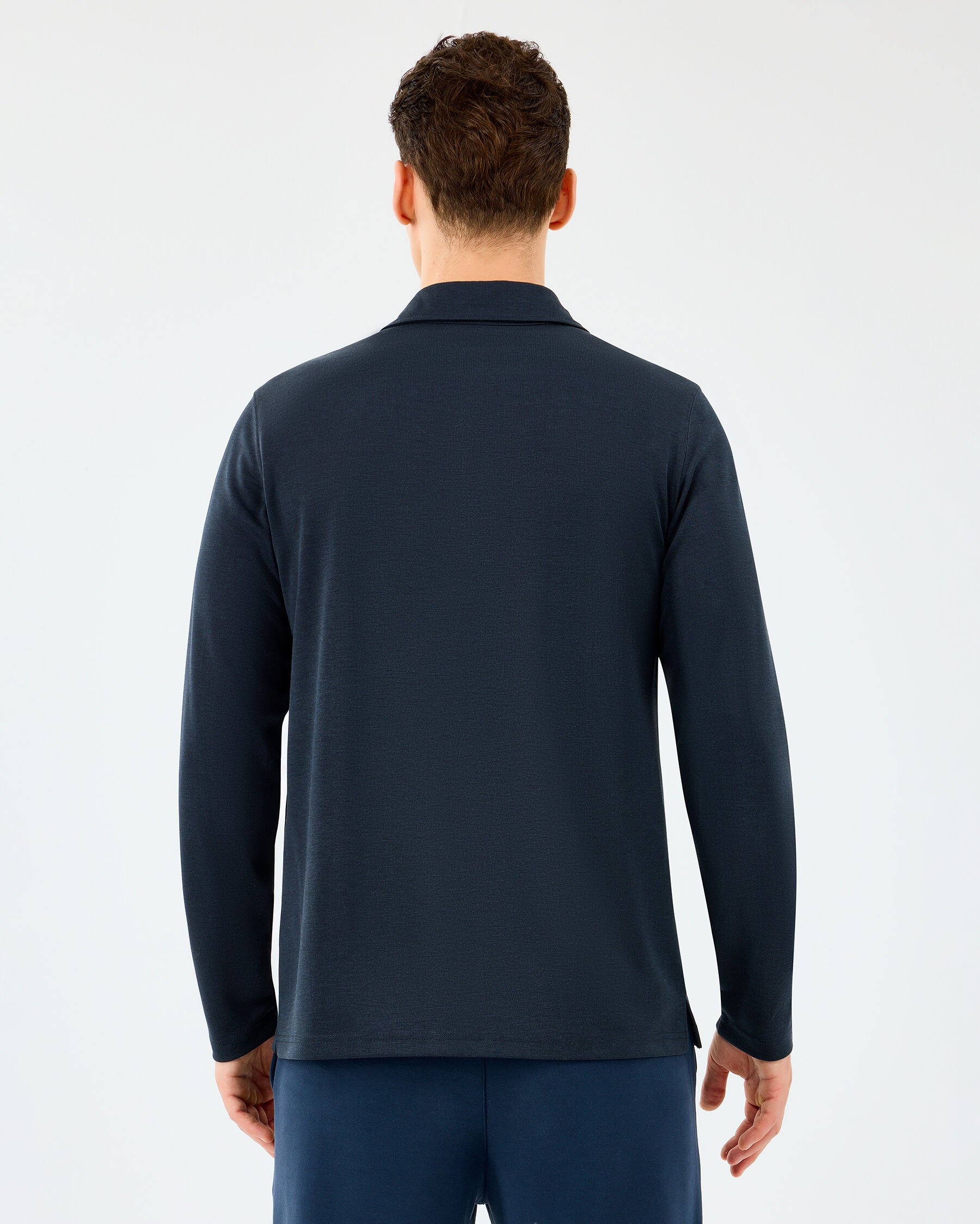 Resim M Long Sleeve Modal Polo Polo
