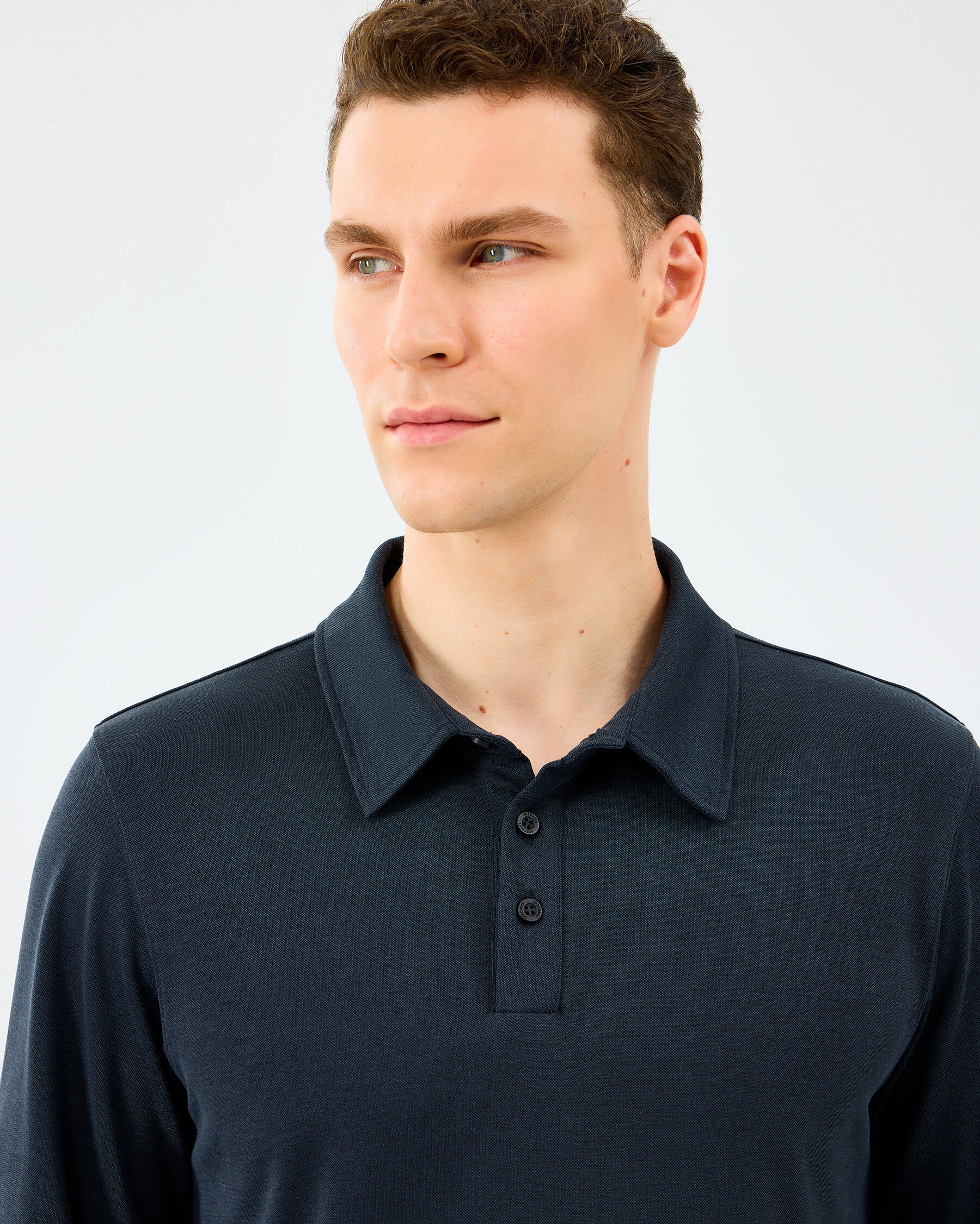 Resim M Long Sleeve Modal Polo Polo