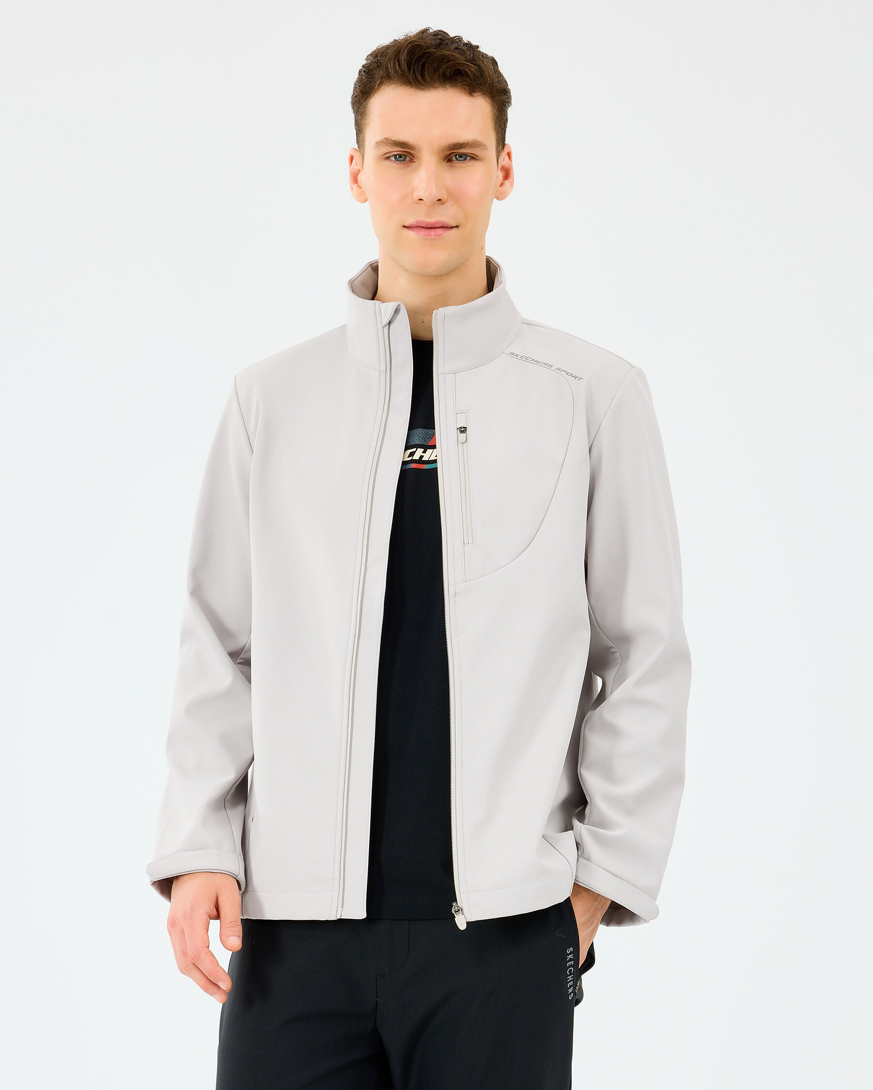M Softshell Basic Jacket Erkek Gri Mont S2520132-1657