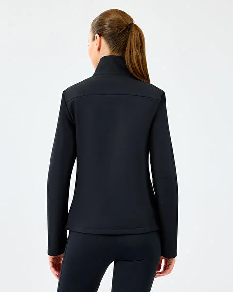Resim W Fitted Softshell Turtle Neck Jacket