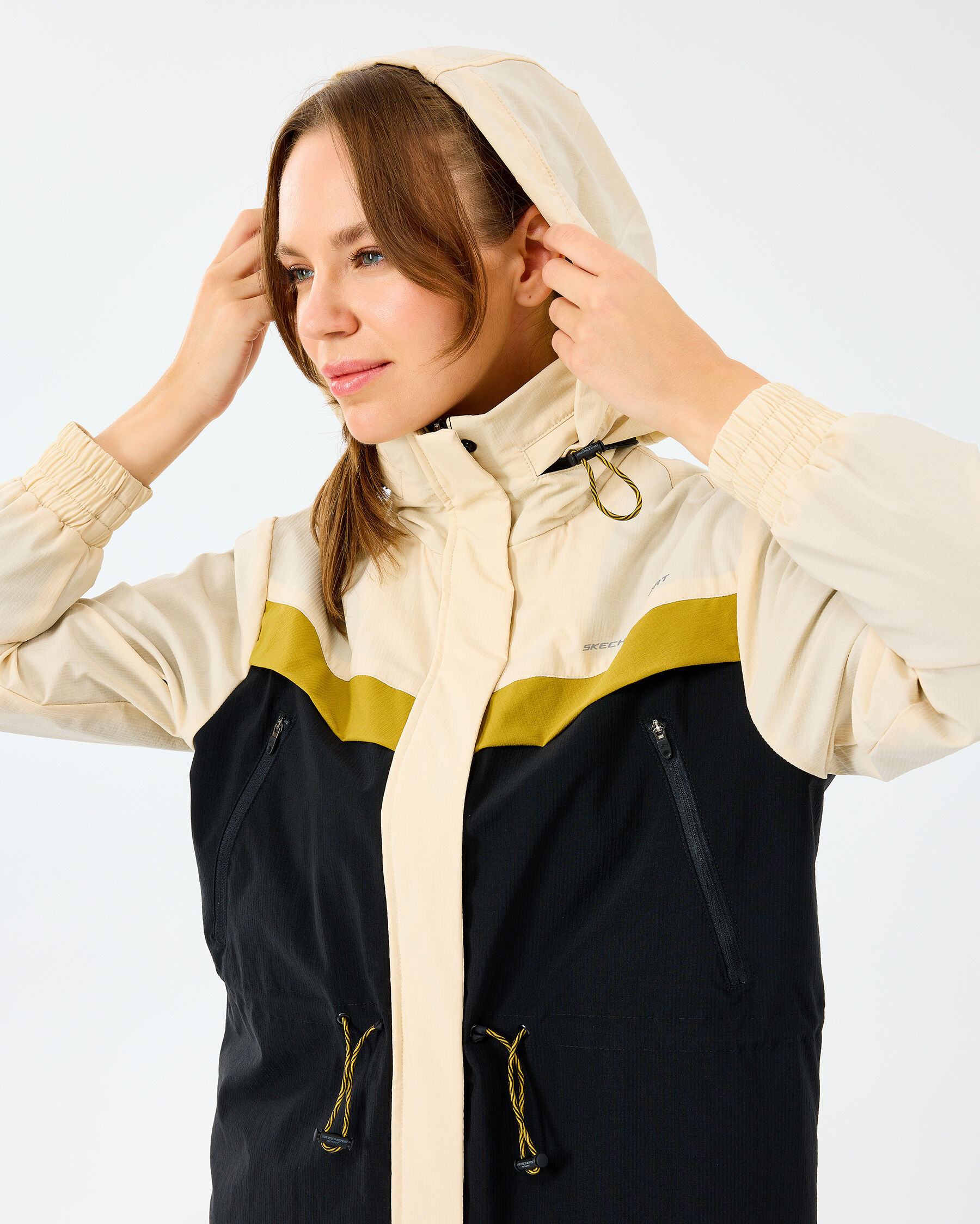 W Adjustable Waisted Full Zip Micro Jacket Kadın Gri S2520208-1983