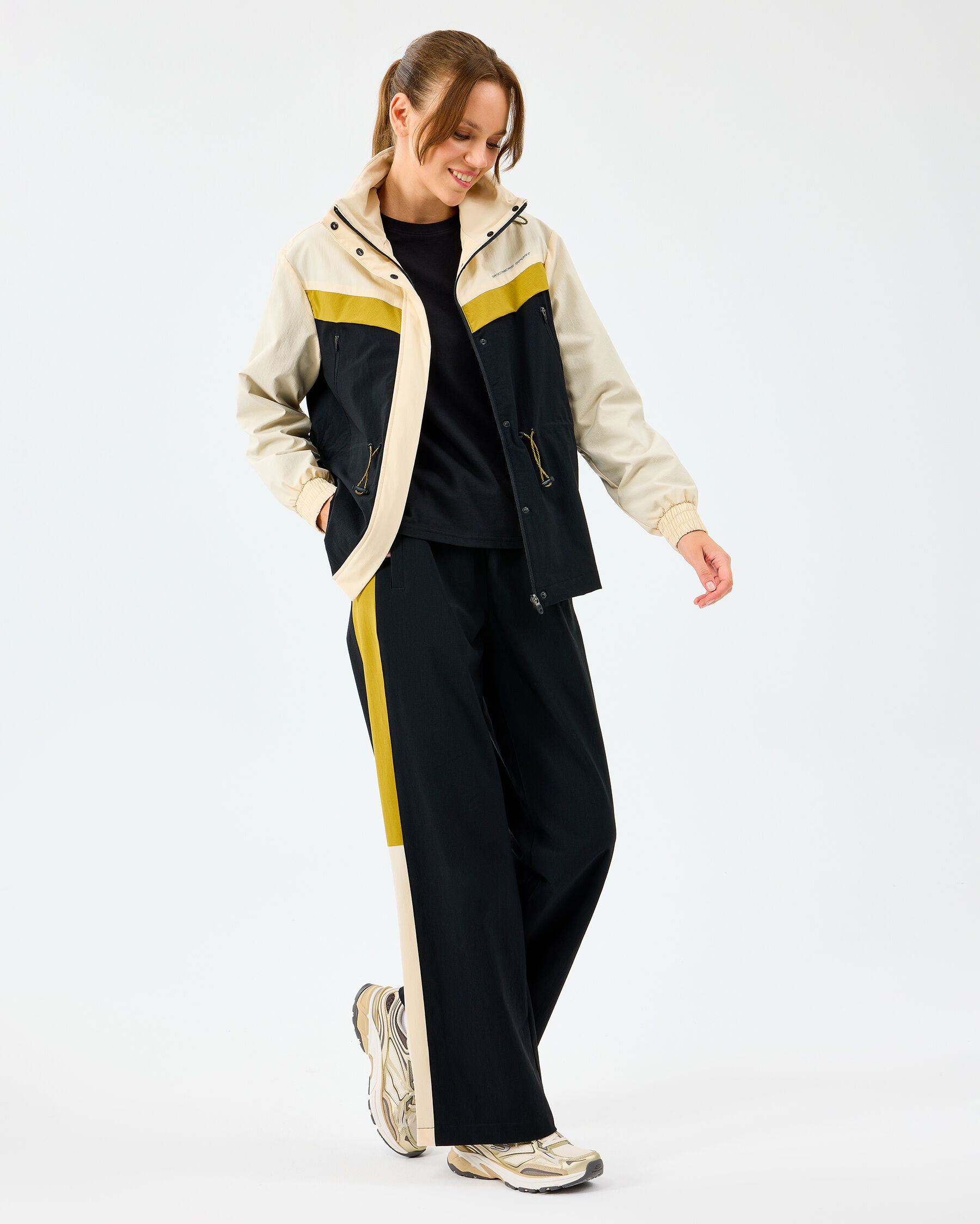 W Adjustable Waisted Full Zip Micro Jacket Kadın Gri S2520208-1983