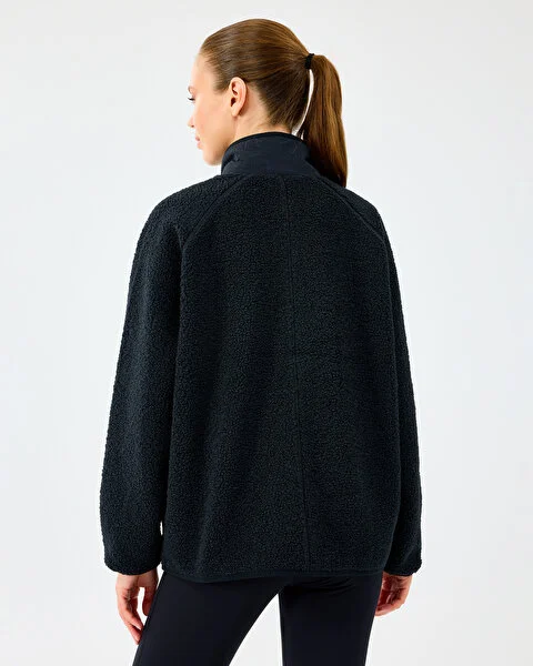 Resim W Woven Detailed Pull Over Sherpa