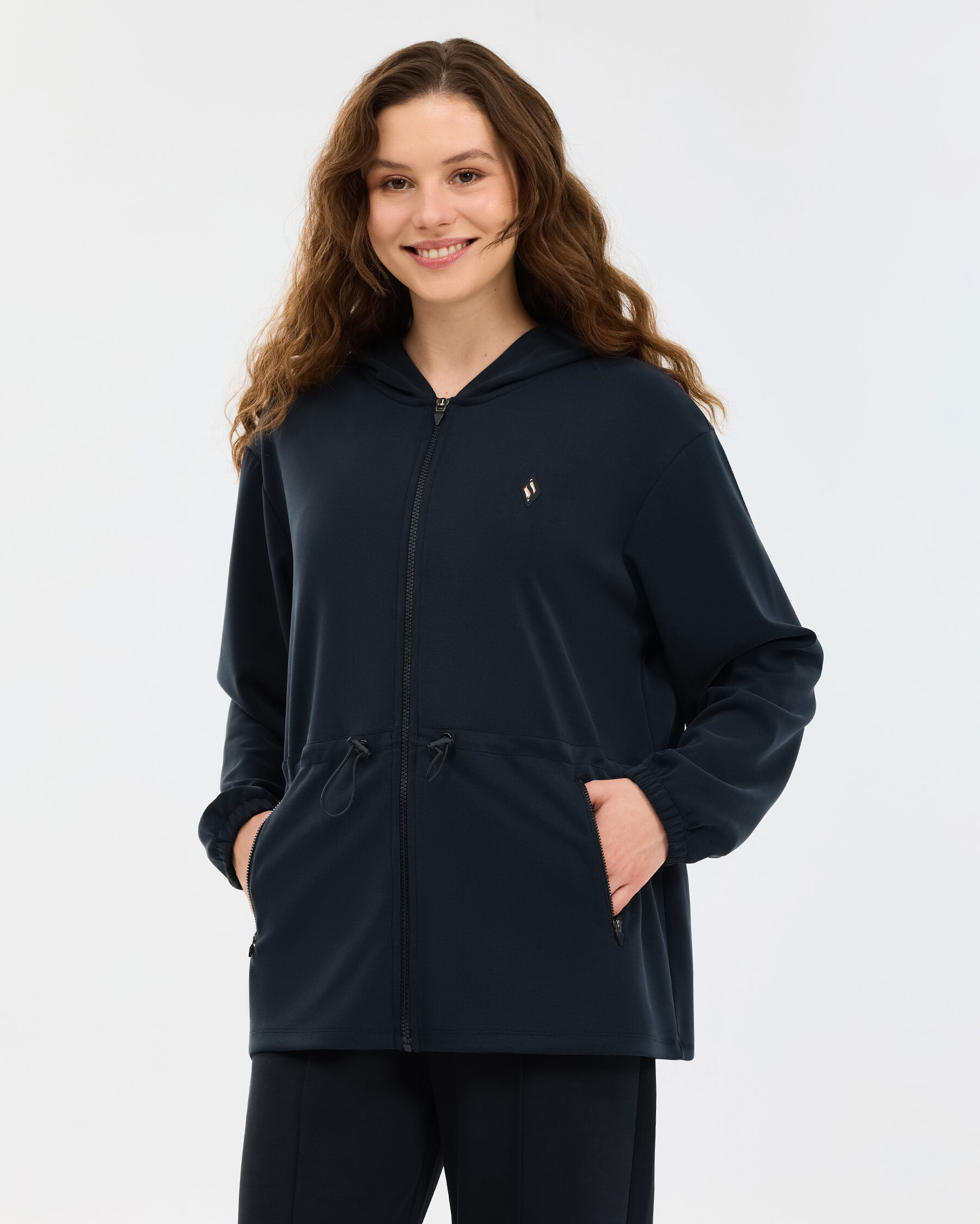 W Soft Touch Full Zip Kadın Siyah S2610026-3817