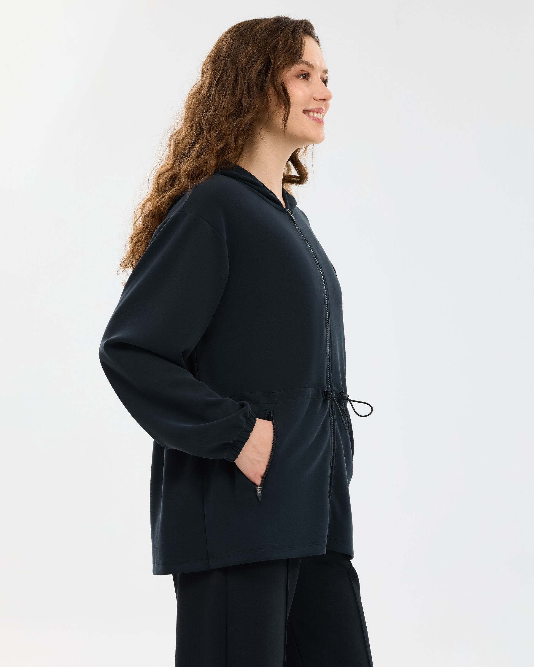 W Soft Touch Full Zip Kadın Siyah S2610026-3817