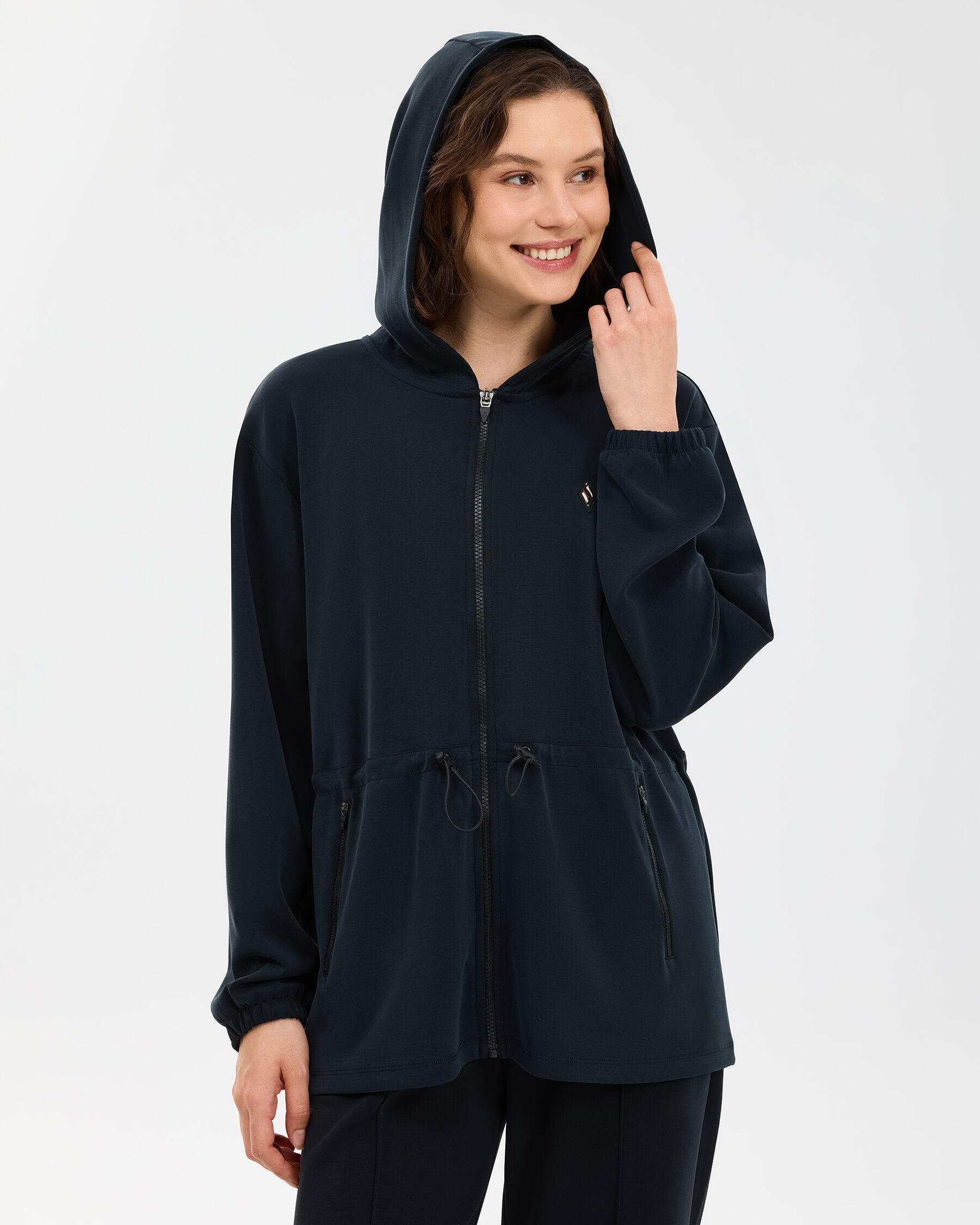 W Soft Touch Full Zip Kadın Siyah S2610026-3817