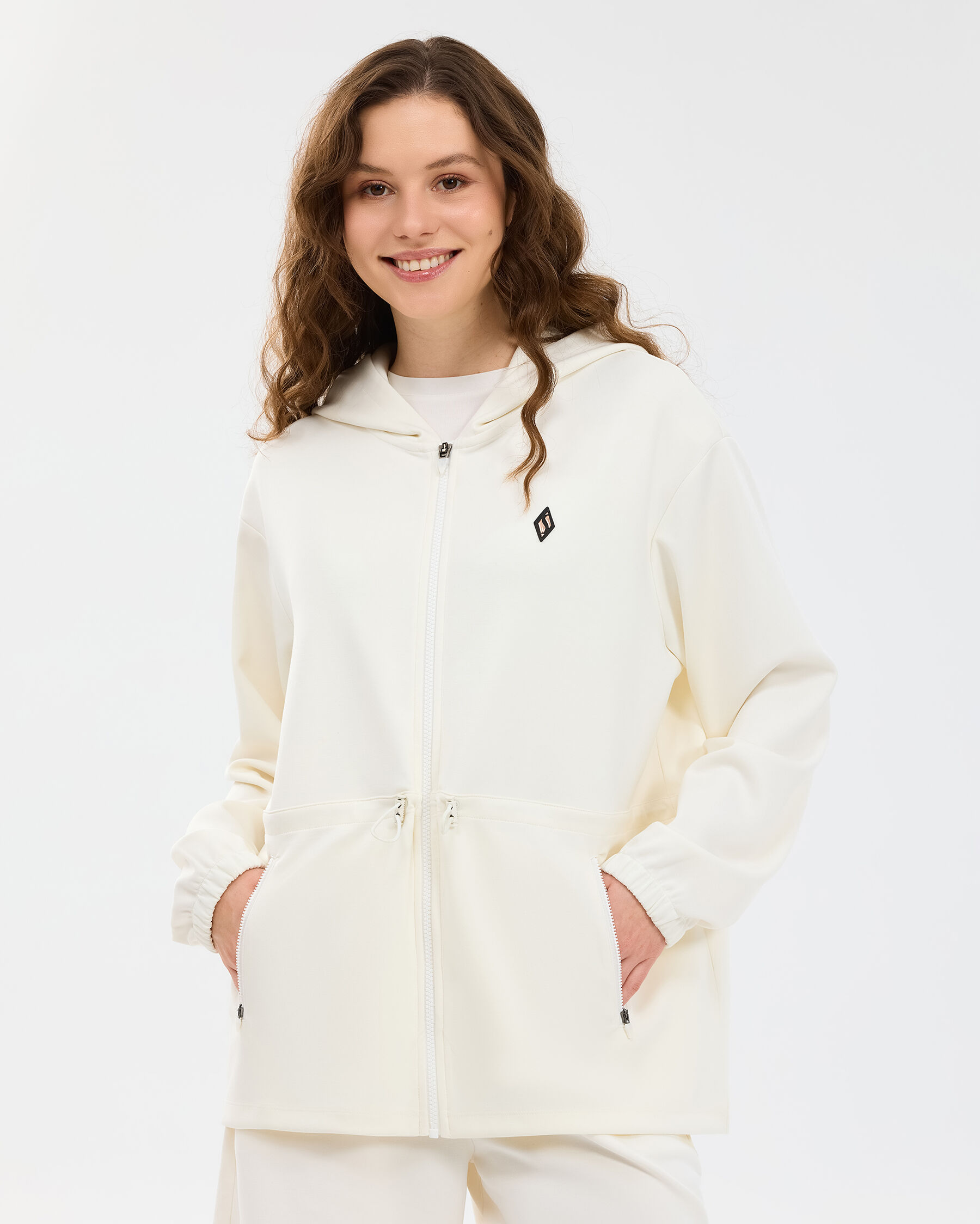 W Soft Touch Full Zip Kadın Beyaz S2610026-3855