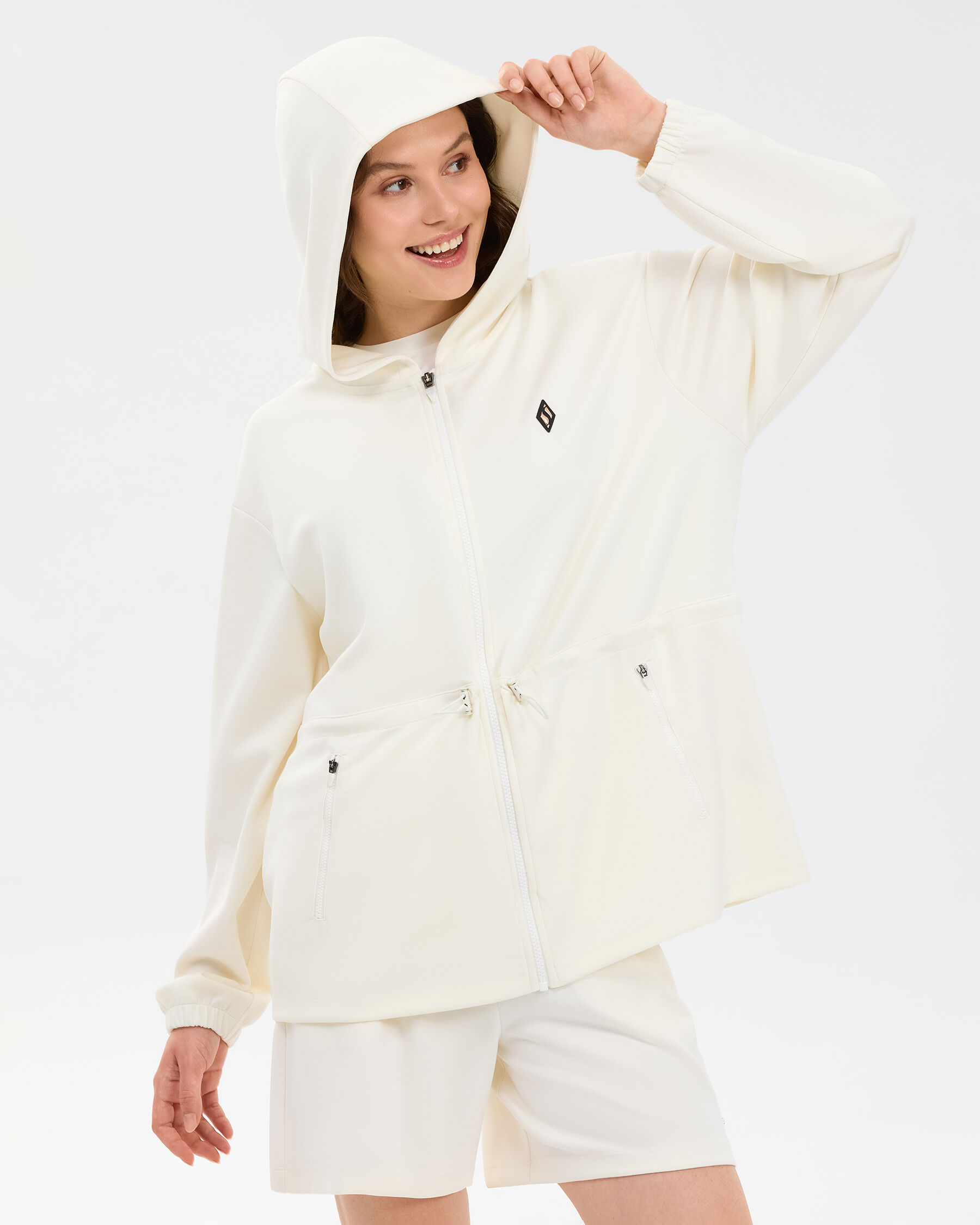W Soft Touch Full Zip Kadın Beyaz S2610026-3855