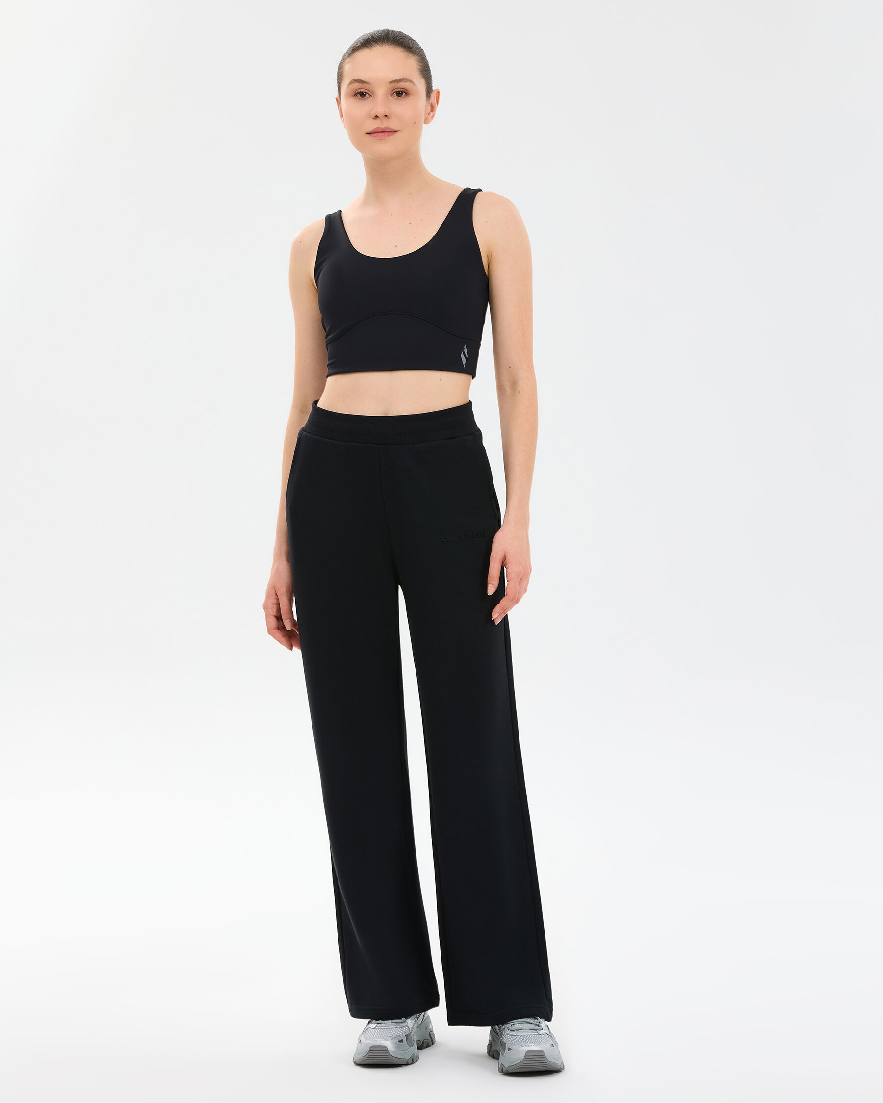 W Essential Wide Leg Sweatpant Kadın Siyah S2610152-3817