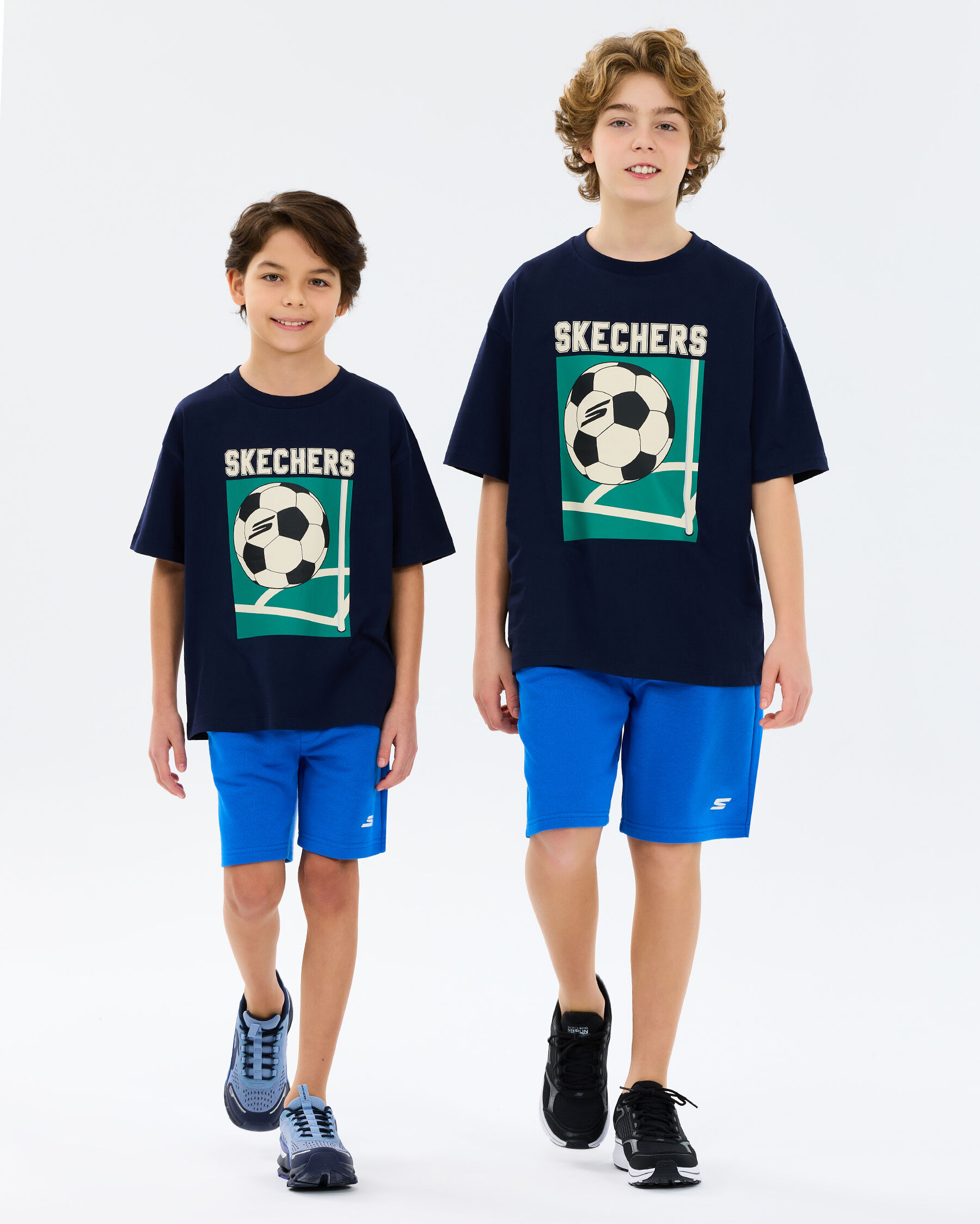 B Graphic Tee Oversize T-shirt Büyük Erkek Çocuk Lacivert
