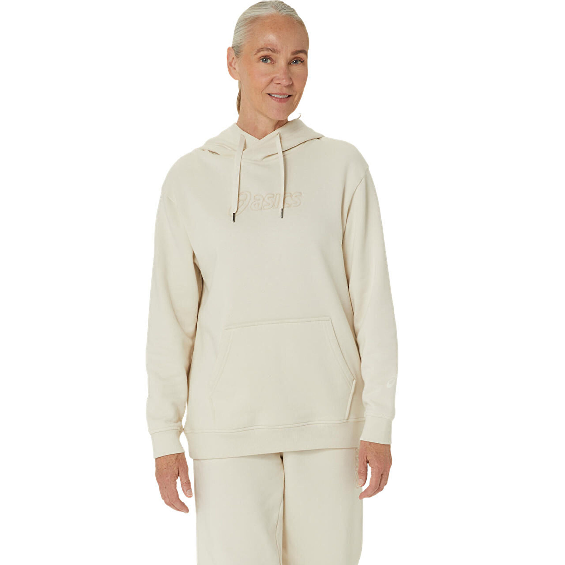 Asics Logo Oth Hoodie Kadın Bej Sweatshirt 2032C845-200