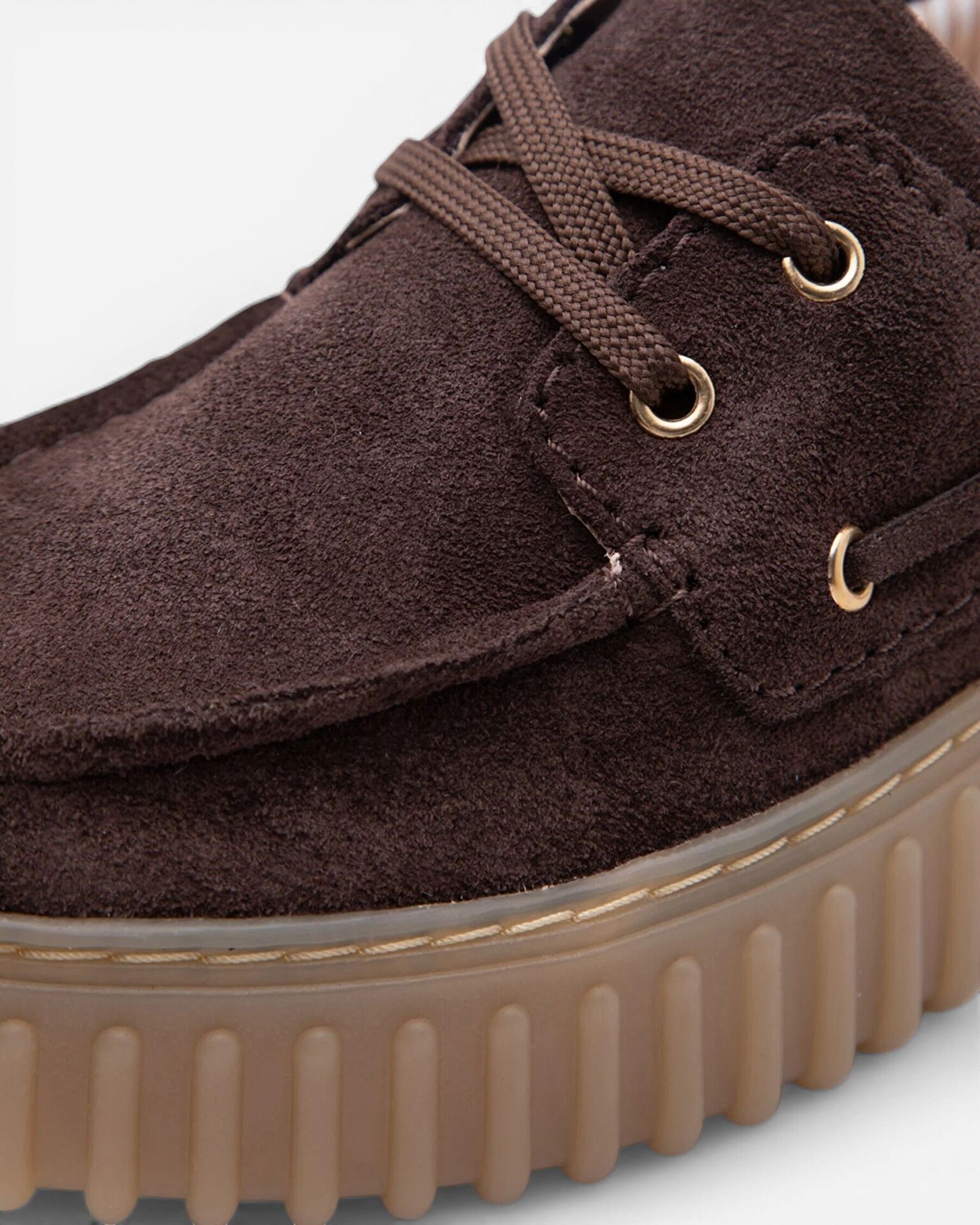 Resim Torhill Boat Dark Brown Suede