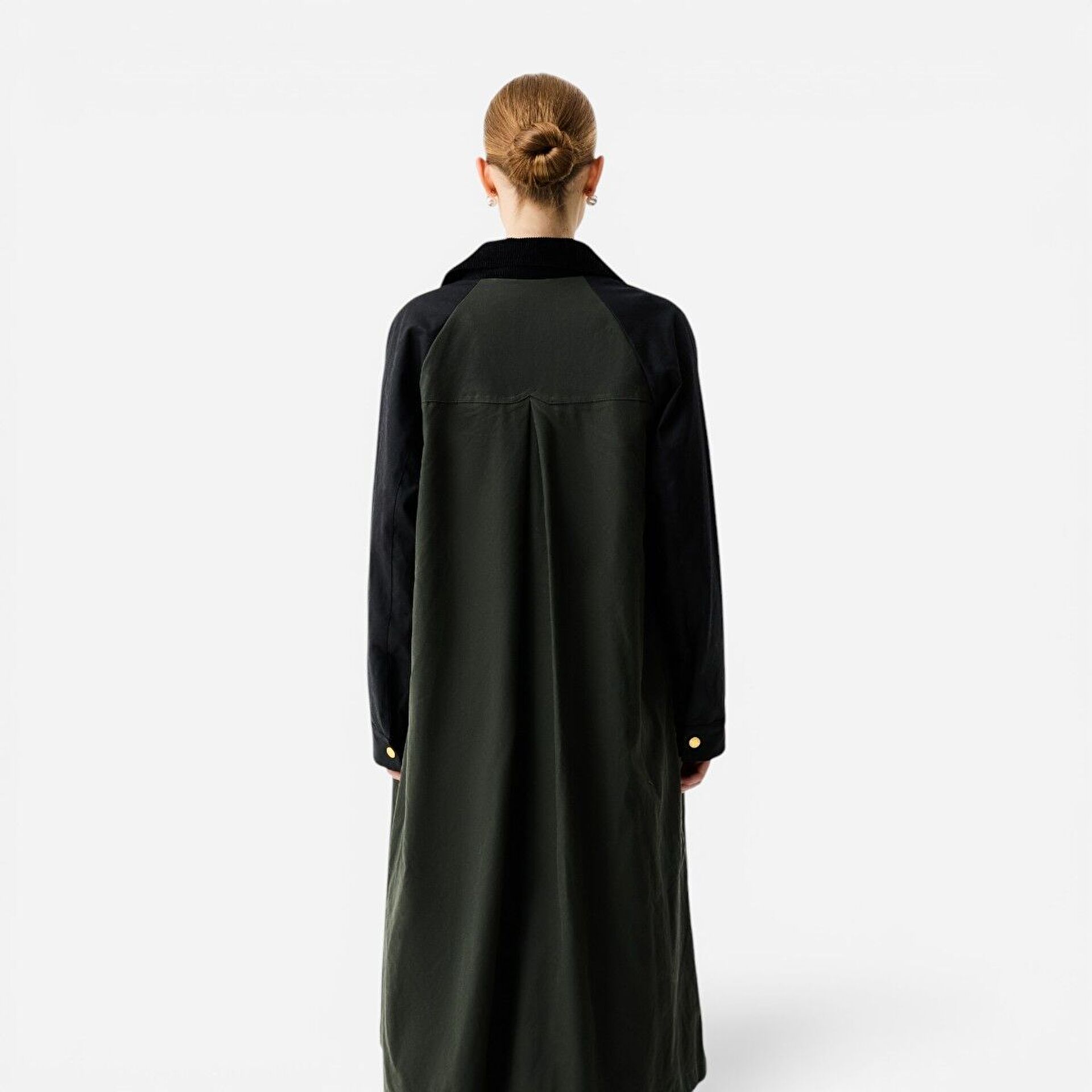 Resim Harrow Patch Colour Block Long Waxed Jacket
