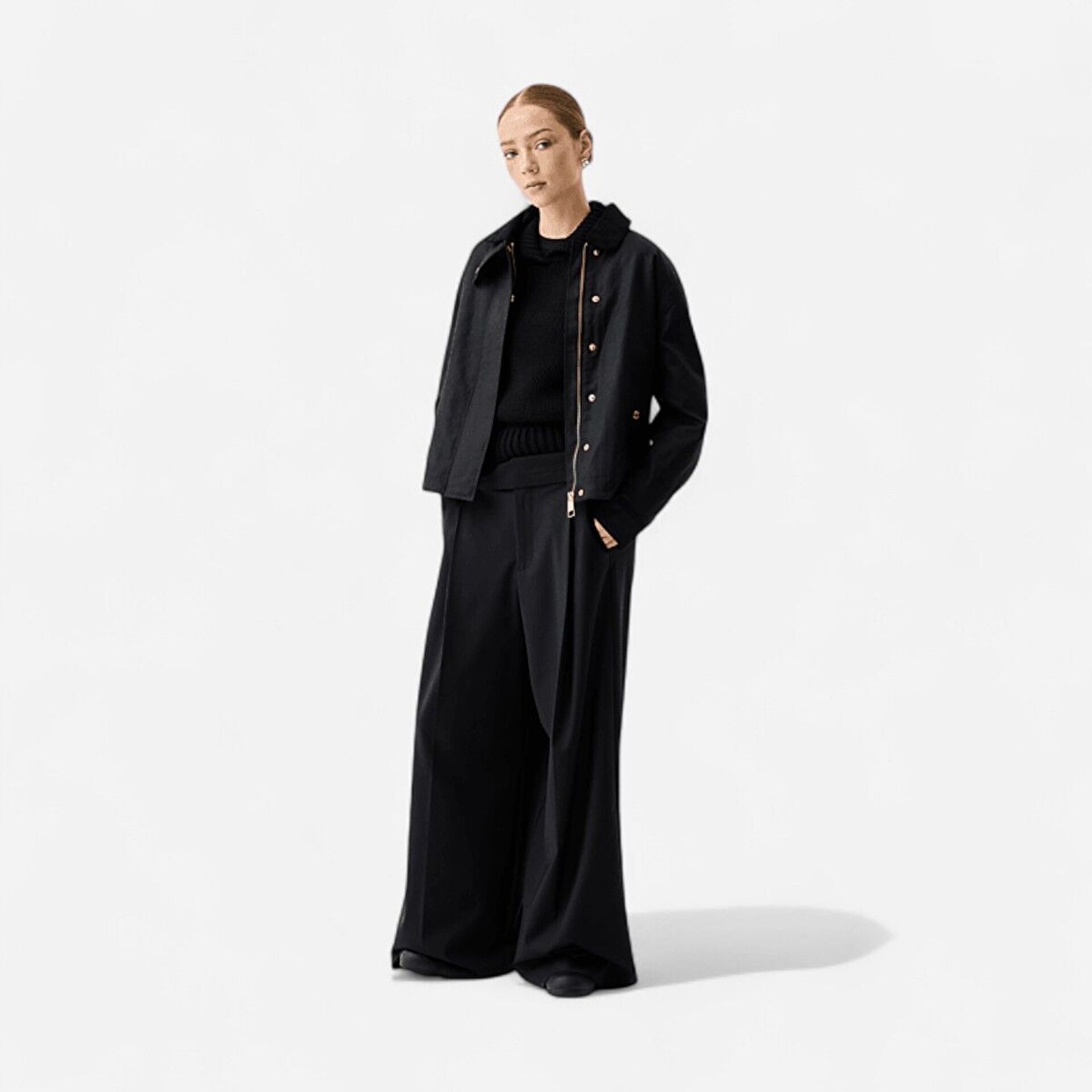 Resim Leith Oversized Waxed Jacket