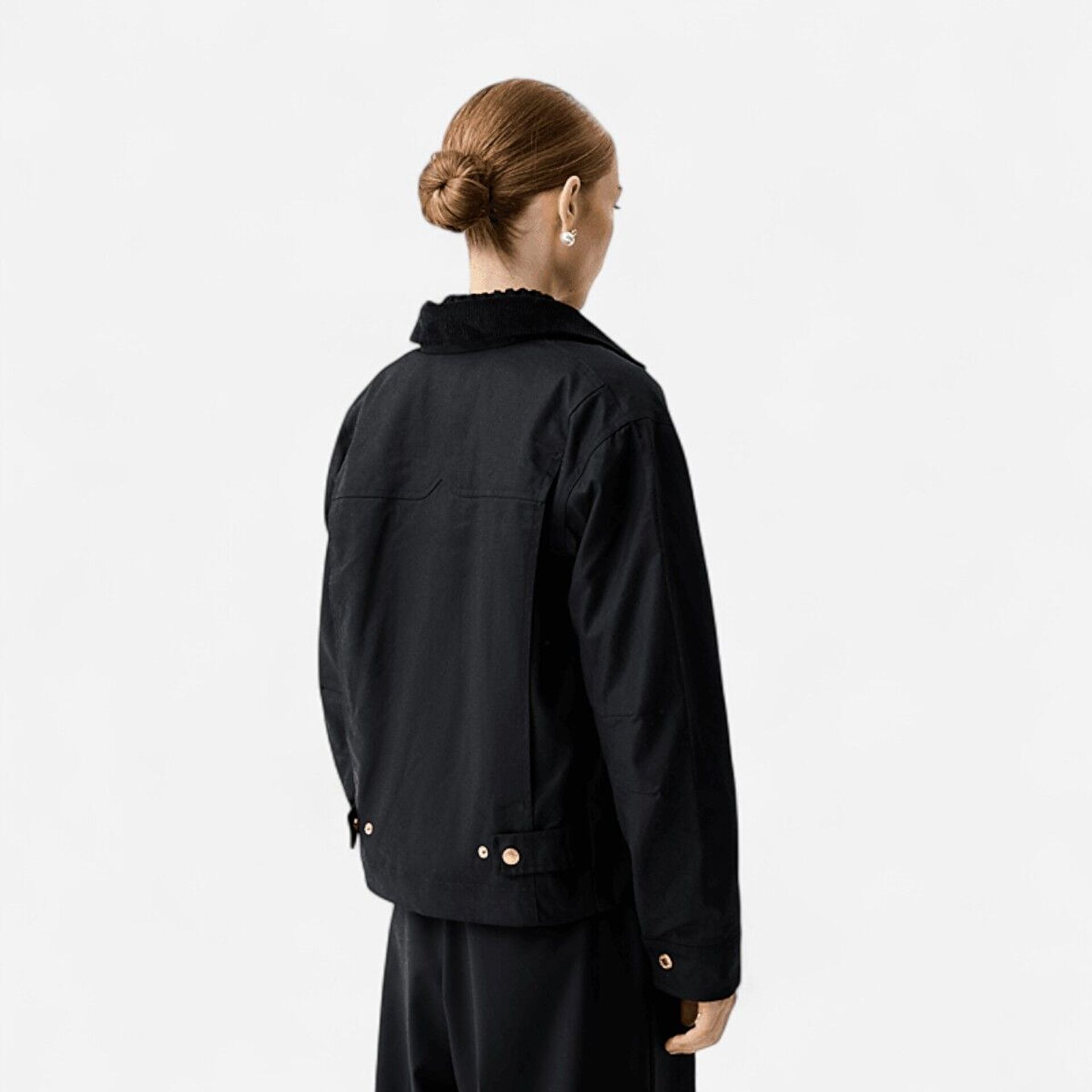 Resim Leith Oversized Waxed Jacket