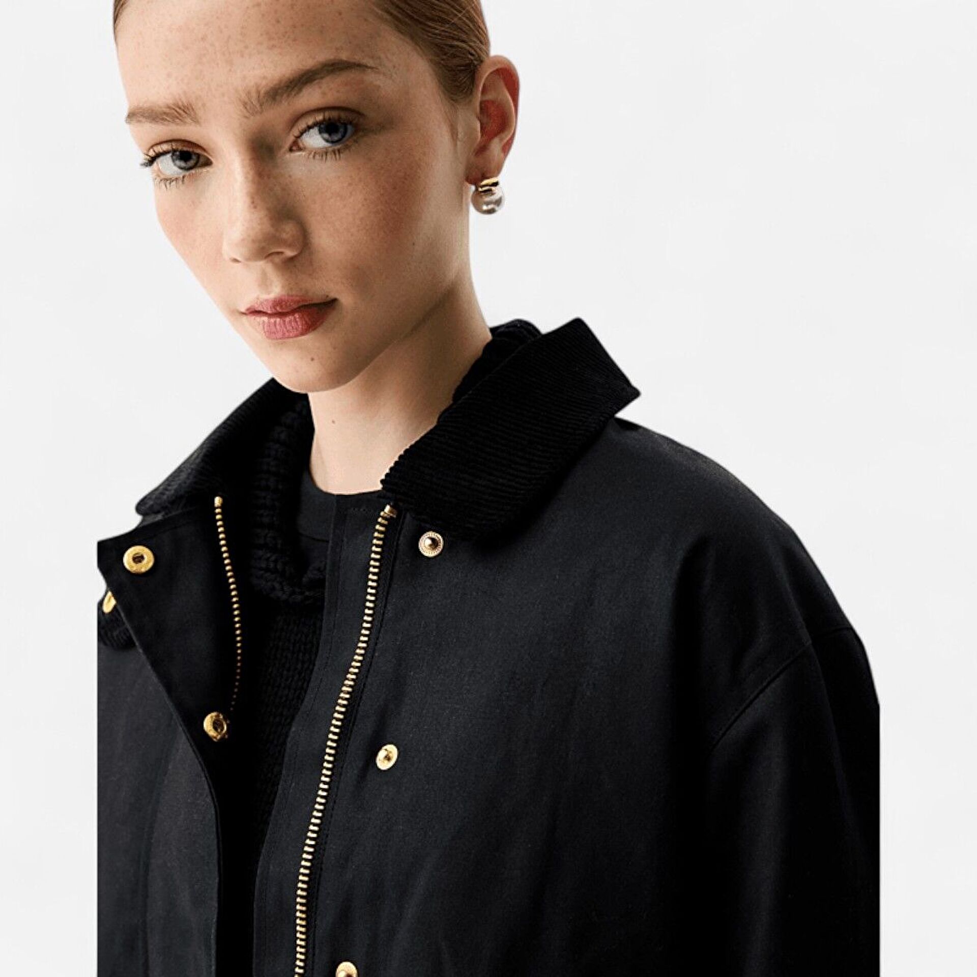 Resim Leith Oversized Waxed Jacket