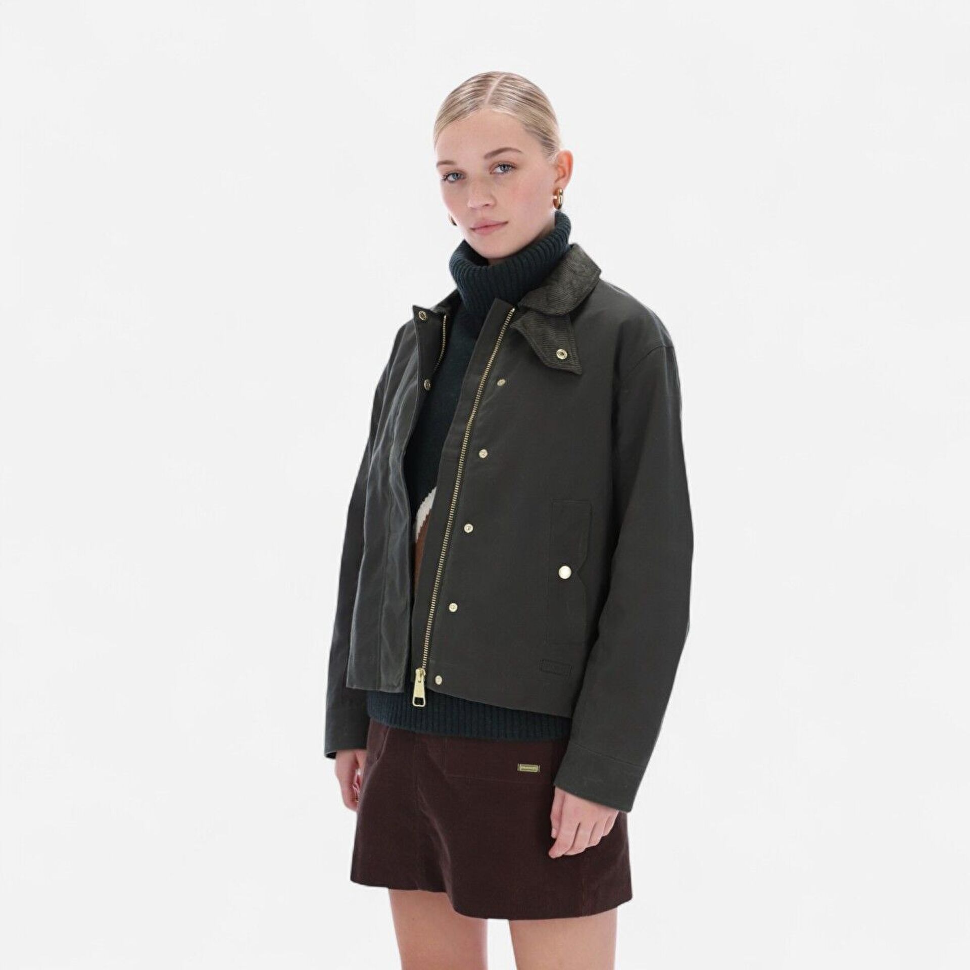 Resim Leith Oversized Waxed Jacket