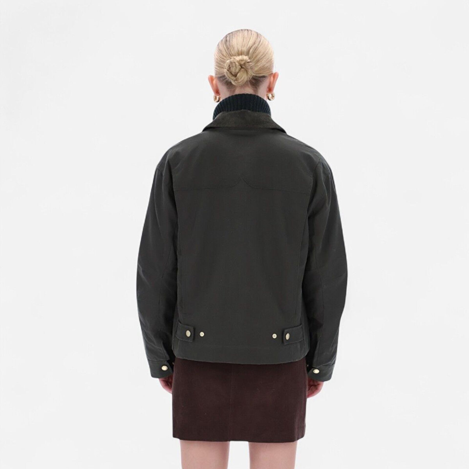 Resim Leith Oversized Waxed Jacket
