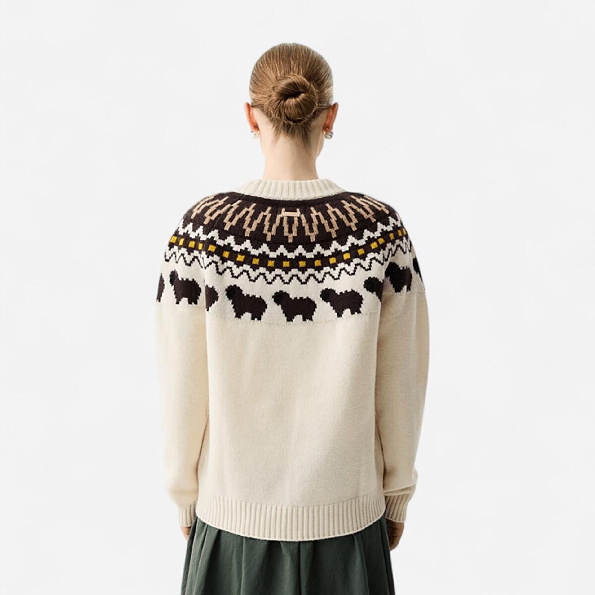 Resim Ashie Crew Fair Isle Knit