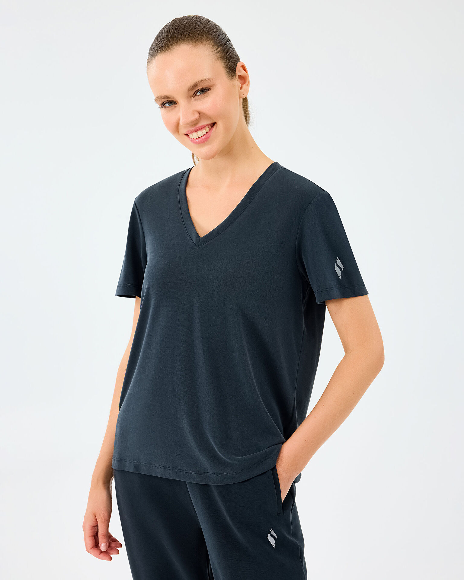 Resim W V Neck T-shirt