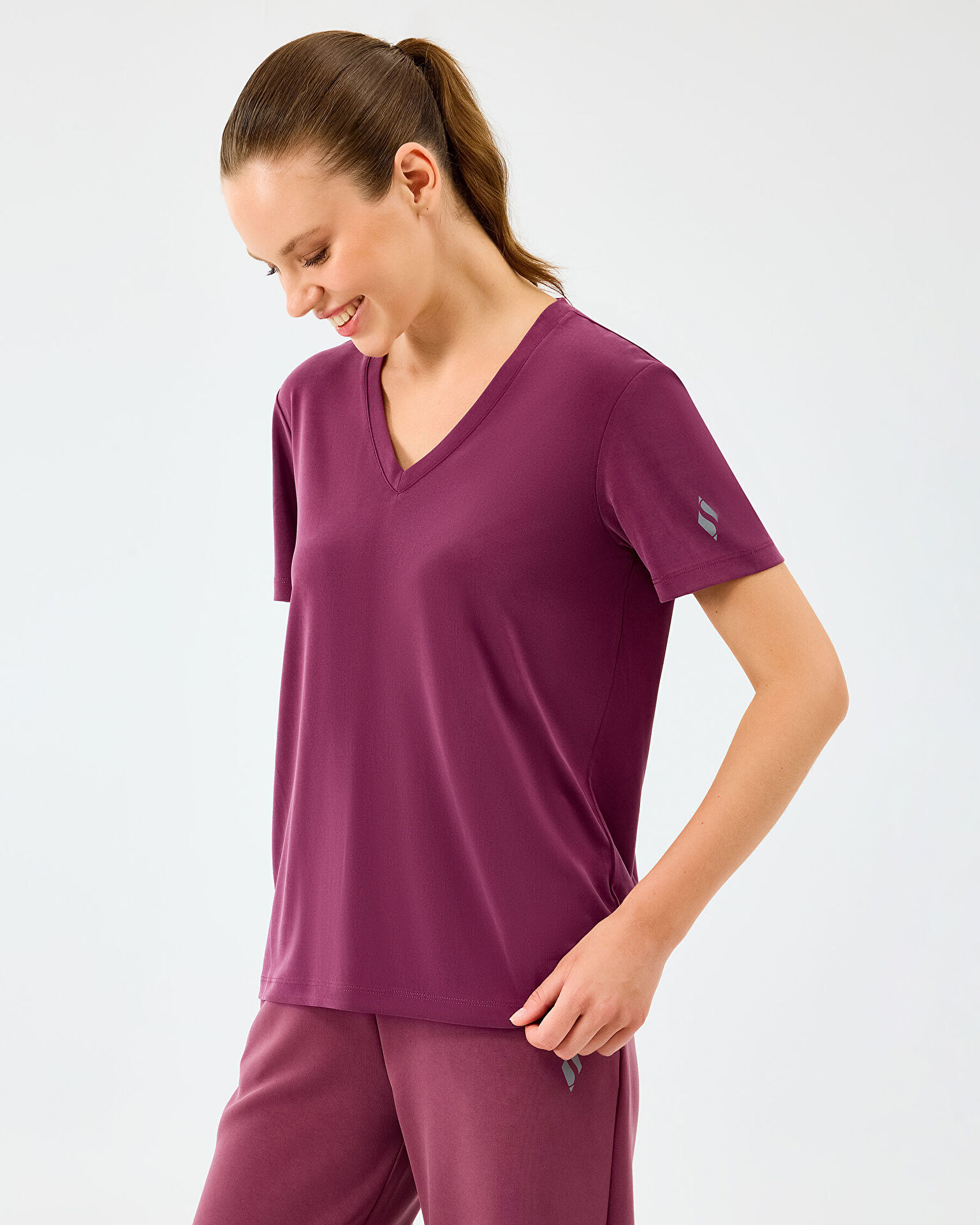 Resim W V Neck T-shirt