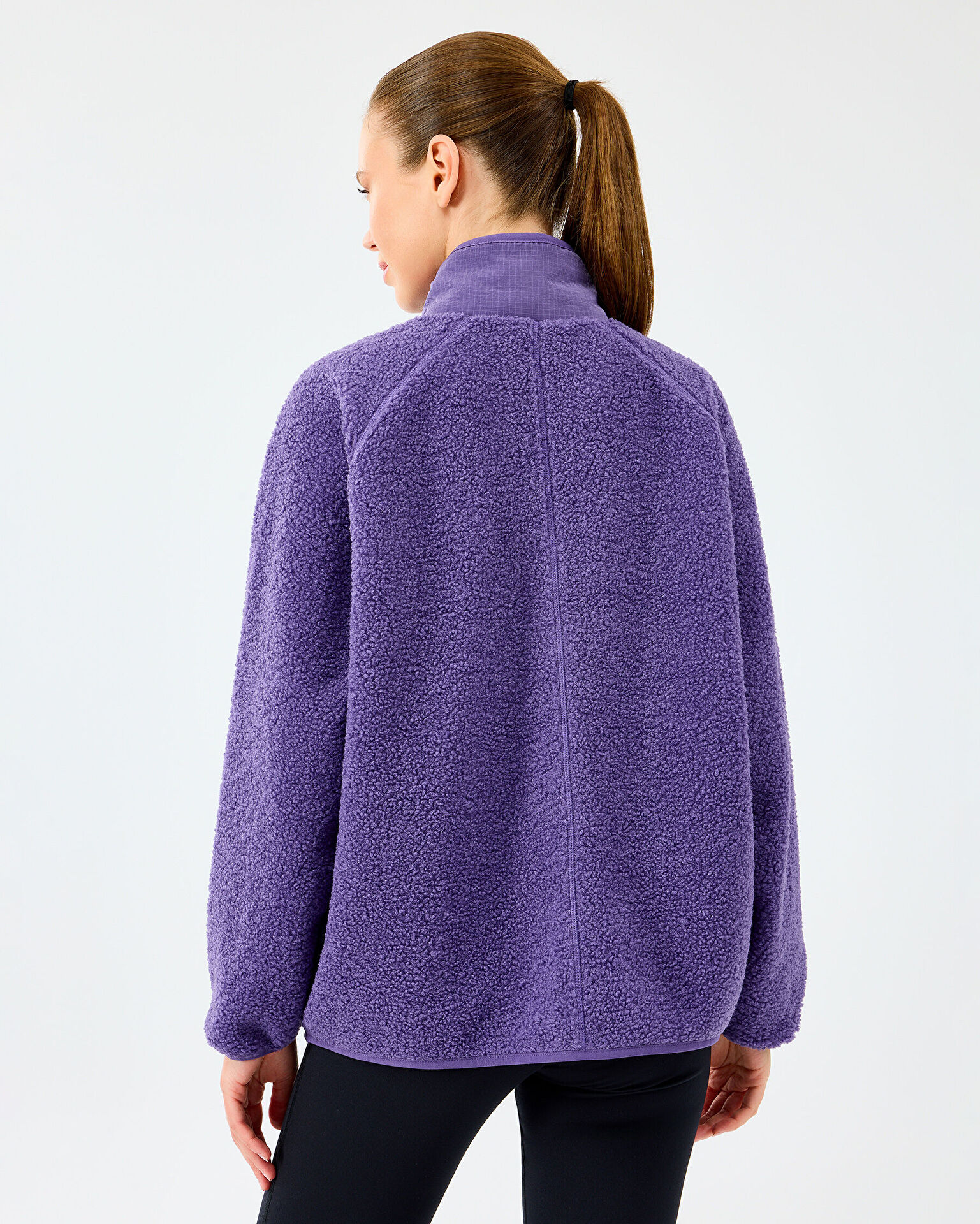 Resim W Woven Detailed Pull Over Sherpa